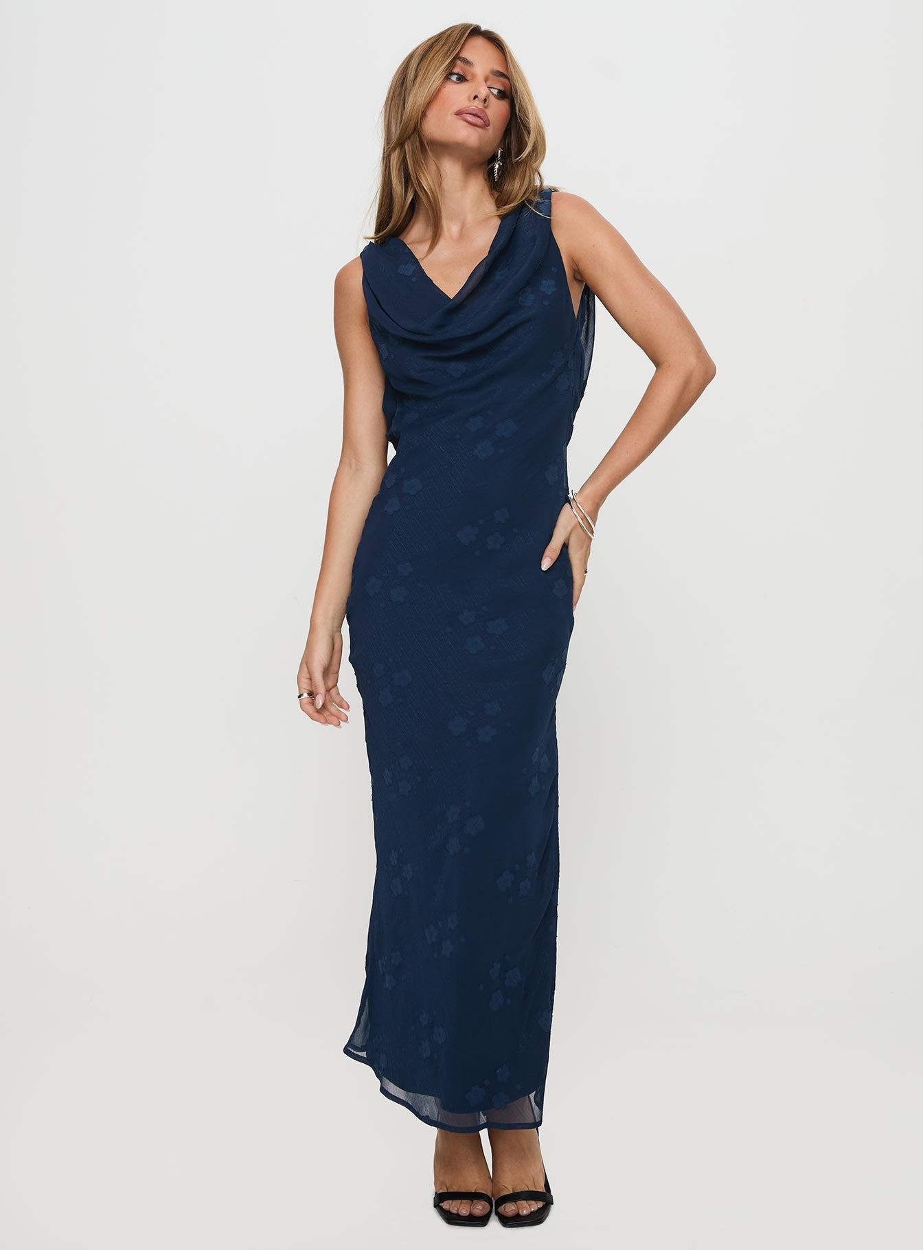 Contessa Maxi Dress Navy、mySite、solidvoid