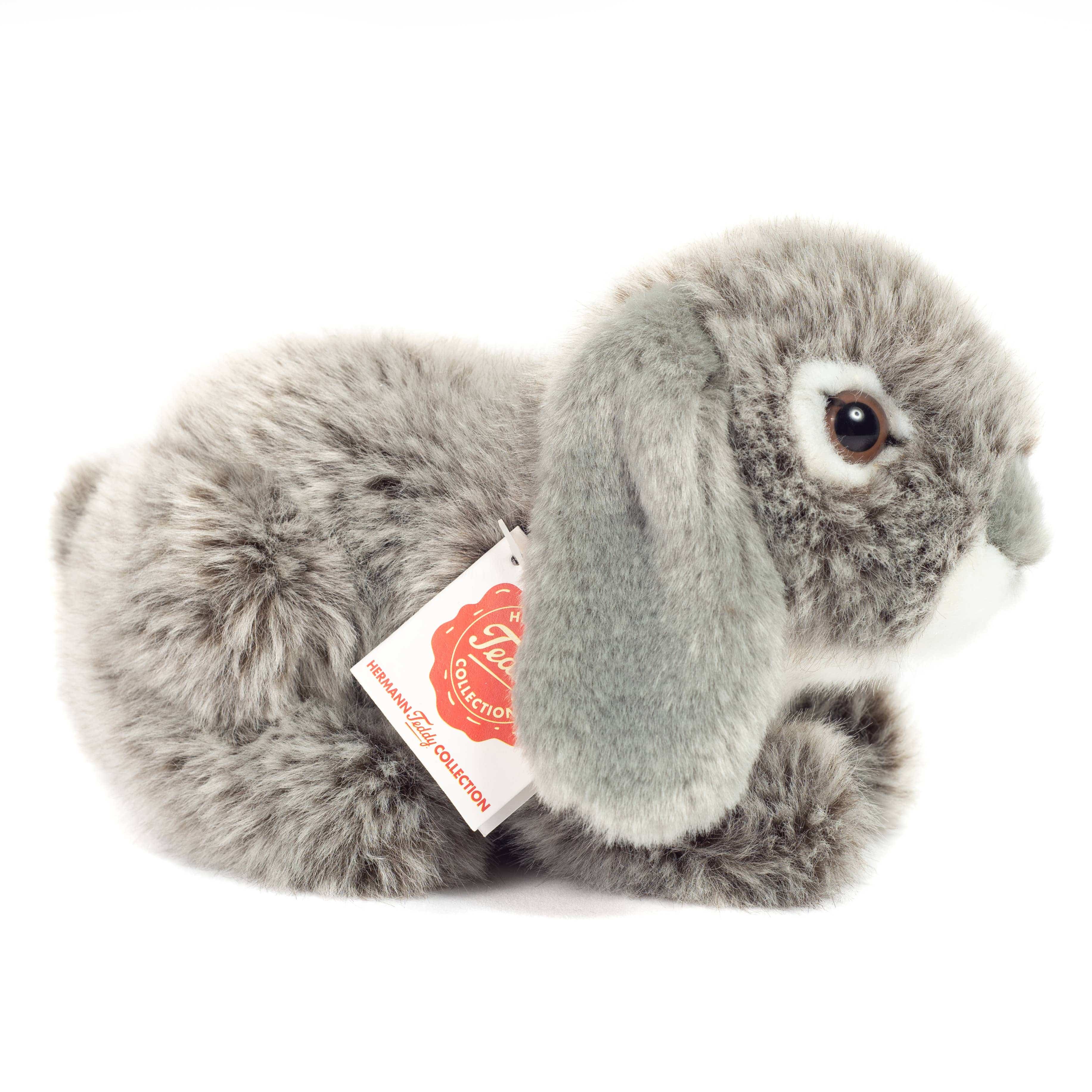 Grey Floppy Earred Bunny Rabbit 18 cm - plush soft toy by Teddy Hermann、mySite、g9winljtr