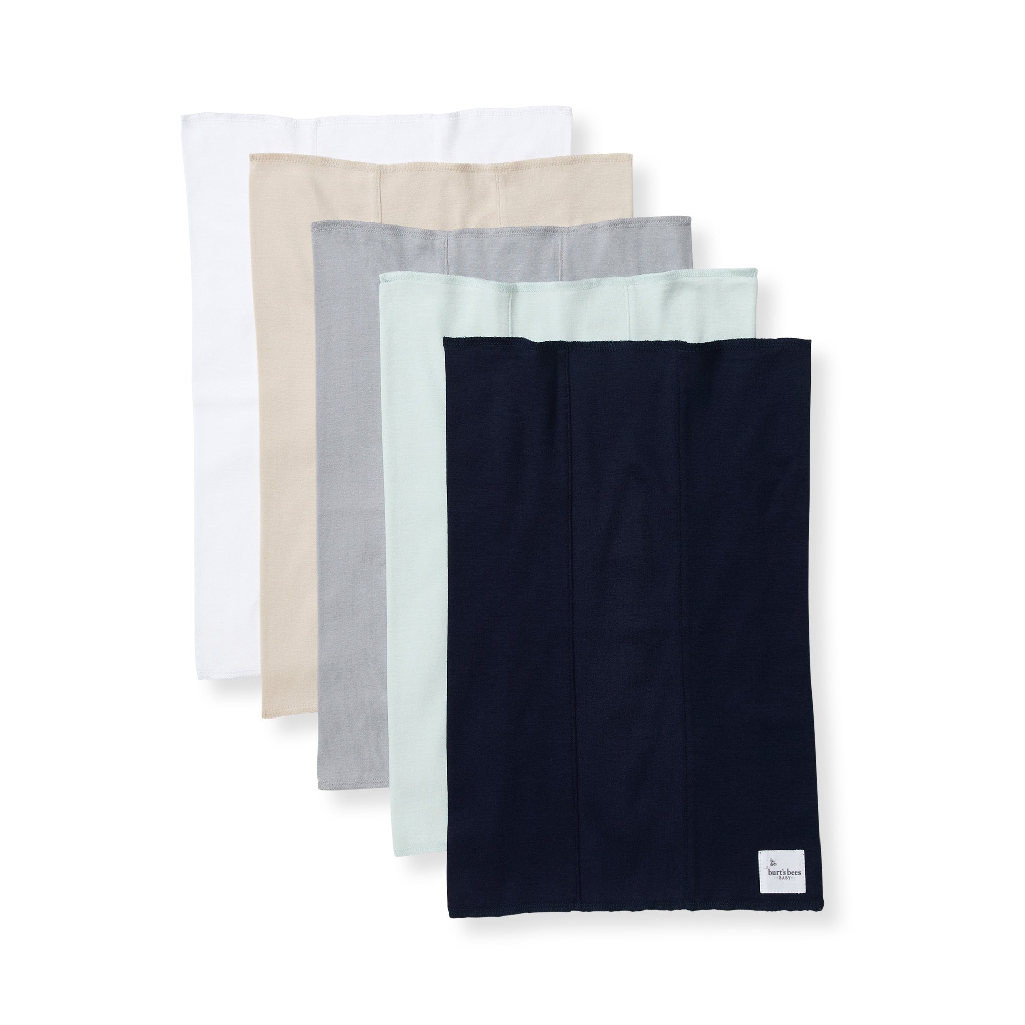 Solid Organic Cotton Burp Cloths 5 Pack - Midnight、mySite、g9winljtr