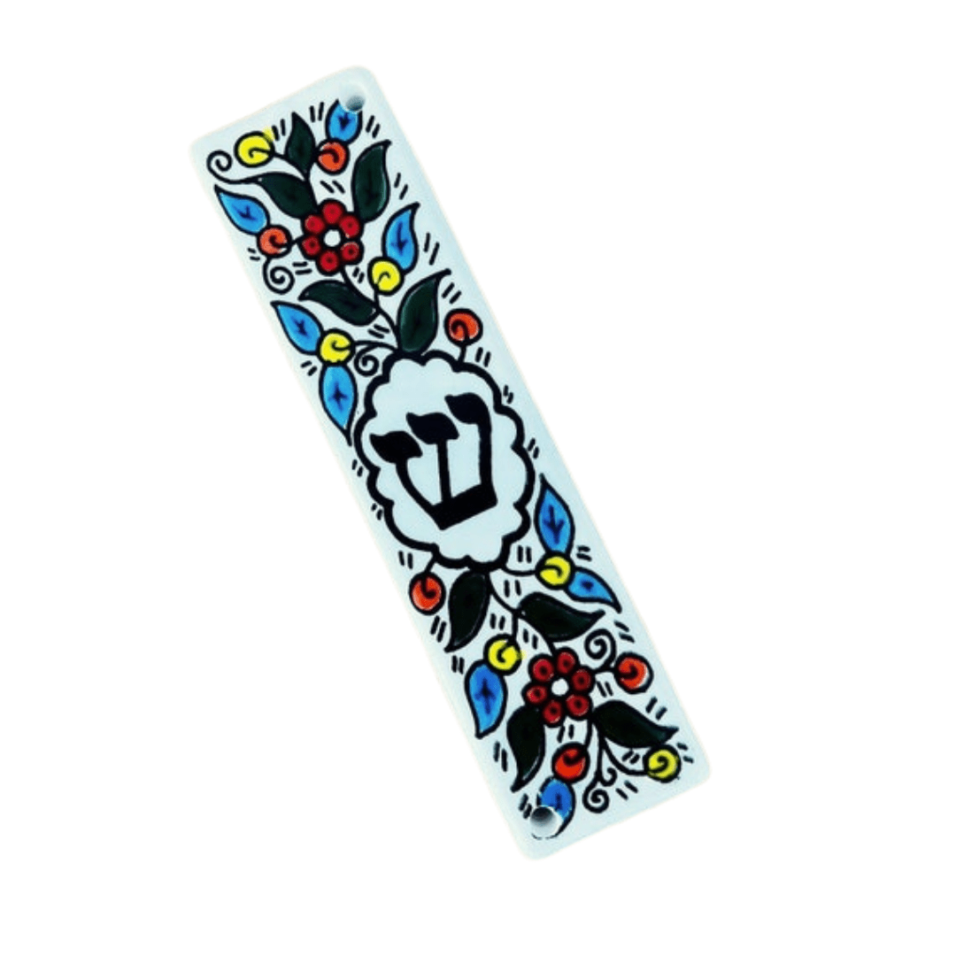  Colorful Flowers White Background Mezuzah、mySite、elrpsem3k