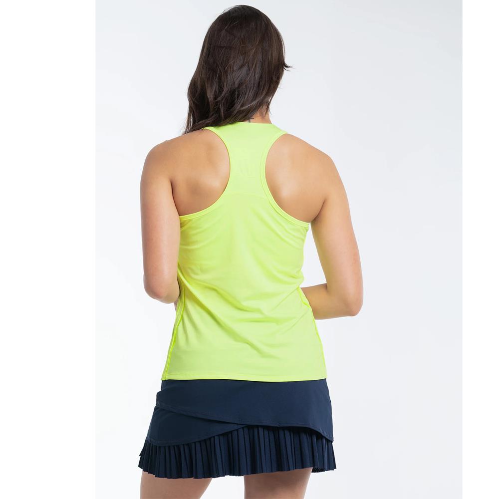 Lucky in Love Women's Essentials V-Neck Tank - Lemon Frost、mySite、neckold