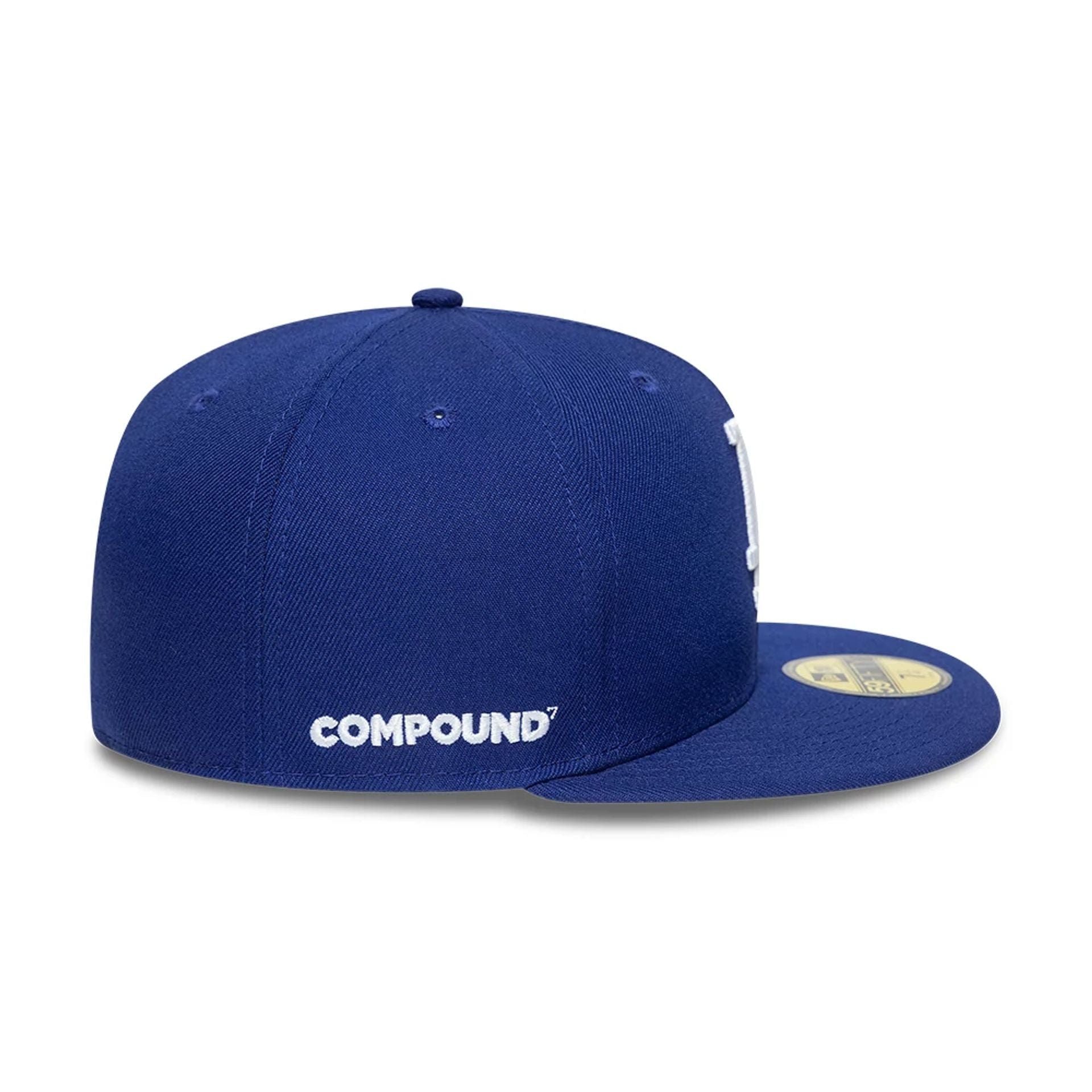LA Dodgers Compound X MLB Dark Blue 59FIFTY Fitted Cap、mySite、vikingsvslions