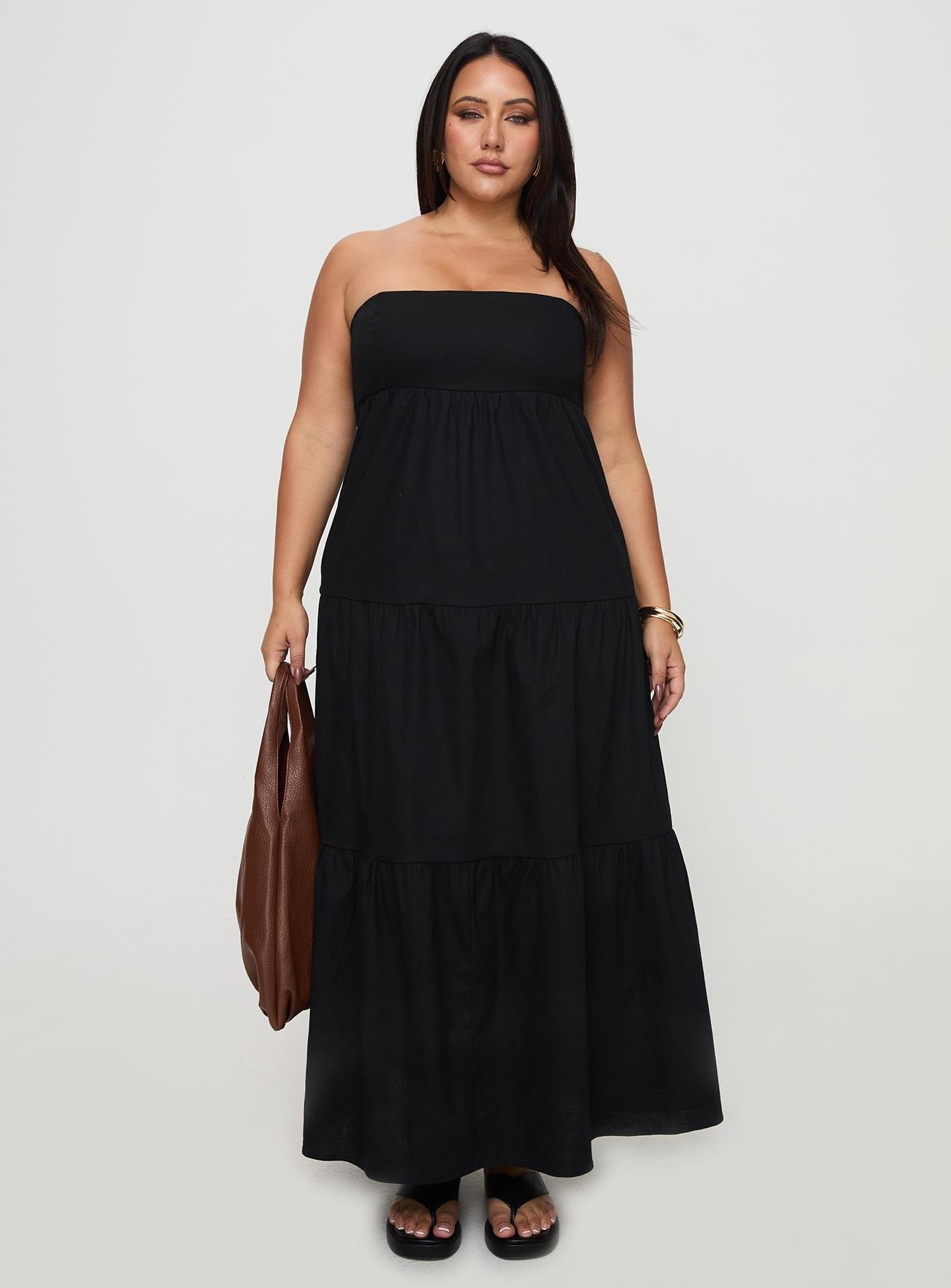Osment Maxi Dress Black Curve、mySite、solidvoid