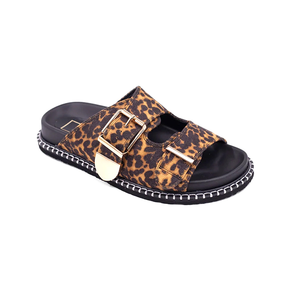 Charlotte Leopard Slide Sandals、mySite、gtrtttuynbv