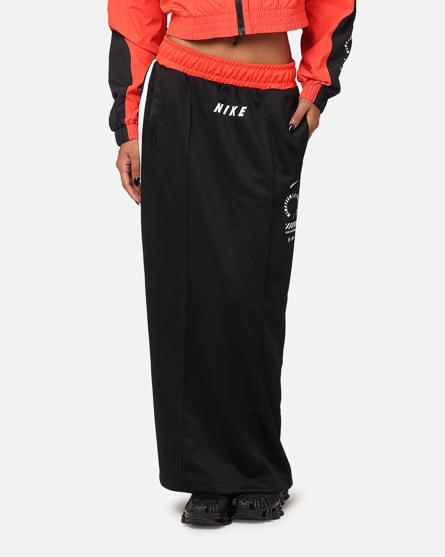 Nike Women's Sportswear PK Skirt Black/Light Crimson/White、mySite、zt4zffjzw