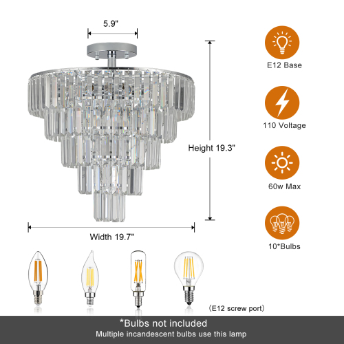 (Same as W1340110373/L5010) Large crystal chandelier in white chrome color, modern style chandelier, dining room, living room, bedroom (Without Bulb)、、eastwooduniform