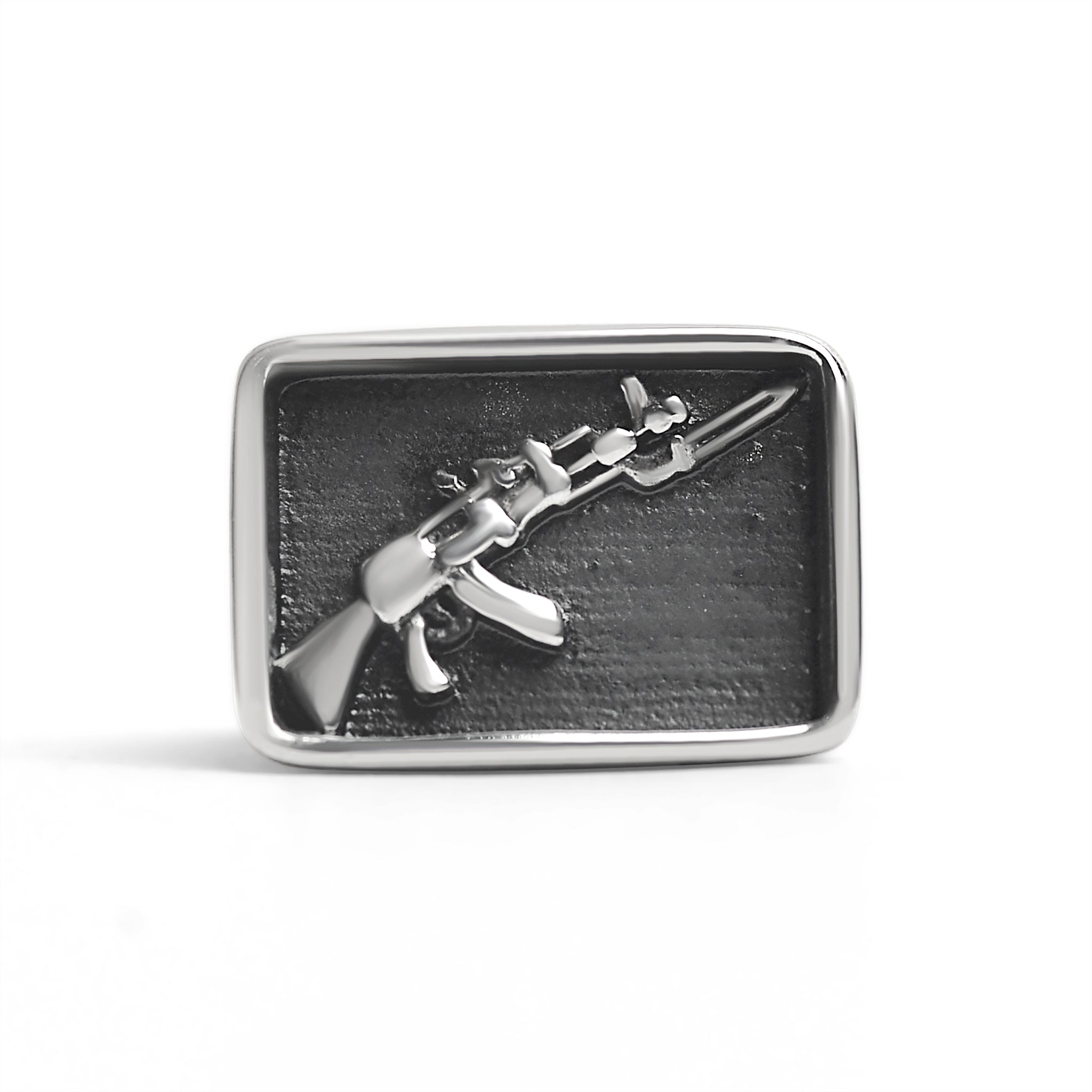 Stainless Steel AK-47 Gun Signet Ring / SCR4078、mySite、dreamappss