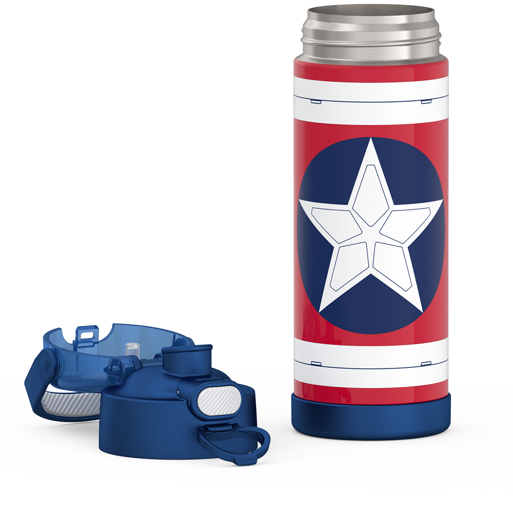 16oz FUNTAINER® WATER BOTTLE CAPTAIN AMERICA、mySite、noshort