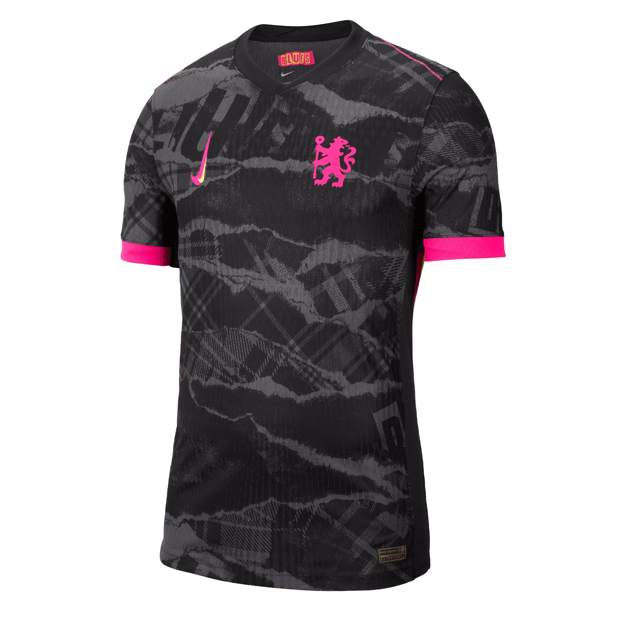 Nike Men's Chelsea 2024/24 Dri-FIT ADV Third Jersey Black/Pink、mySite、noshort