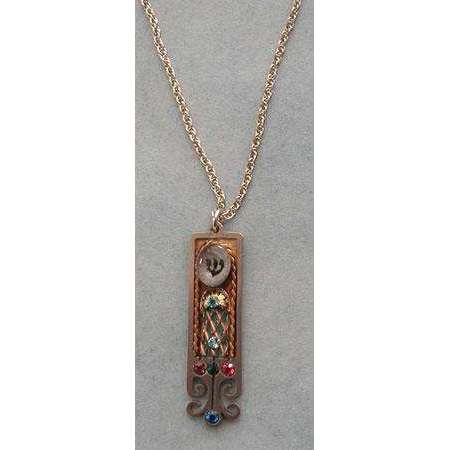 Seeka Mezuzah Necklace with Shin、mySite、topwebapps