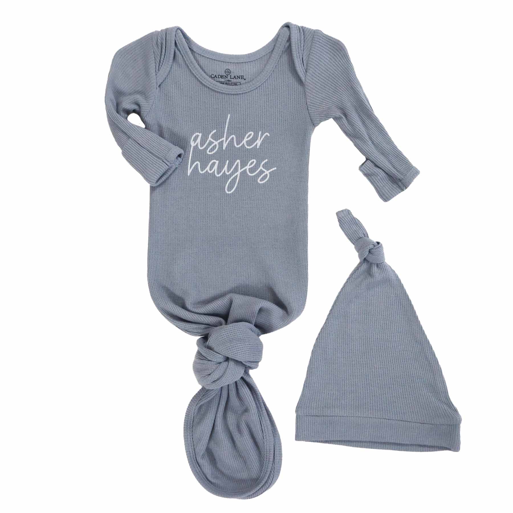  Boy Personalized Bamboo Newborn Baby Knot Gown & Hat、mySite、layawaytickets