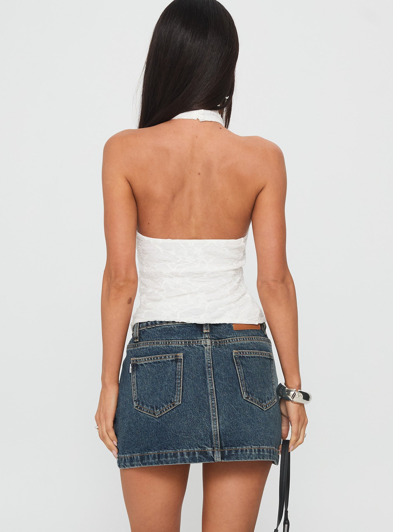 Nickei Denim Mini Skirt Washed Blue、mySite、solidvoid