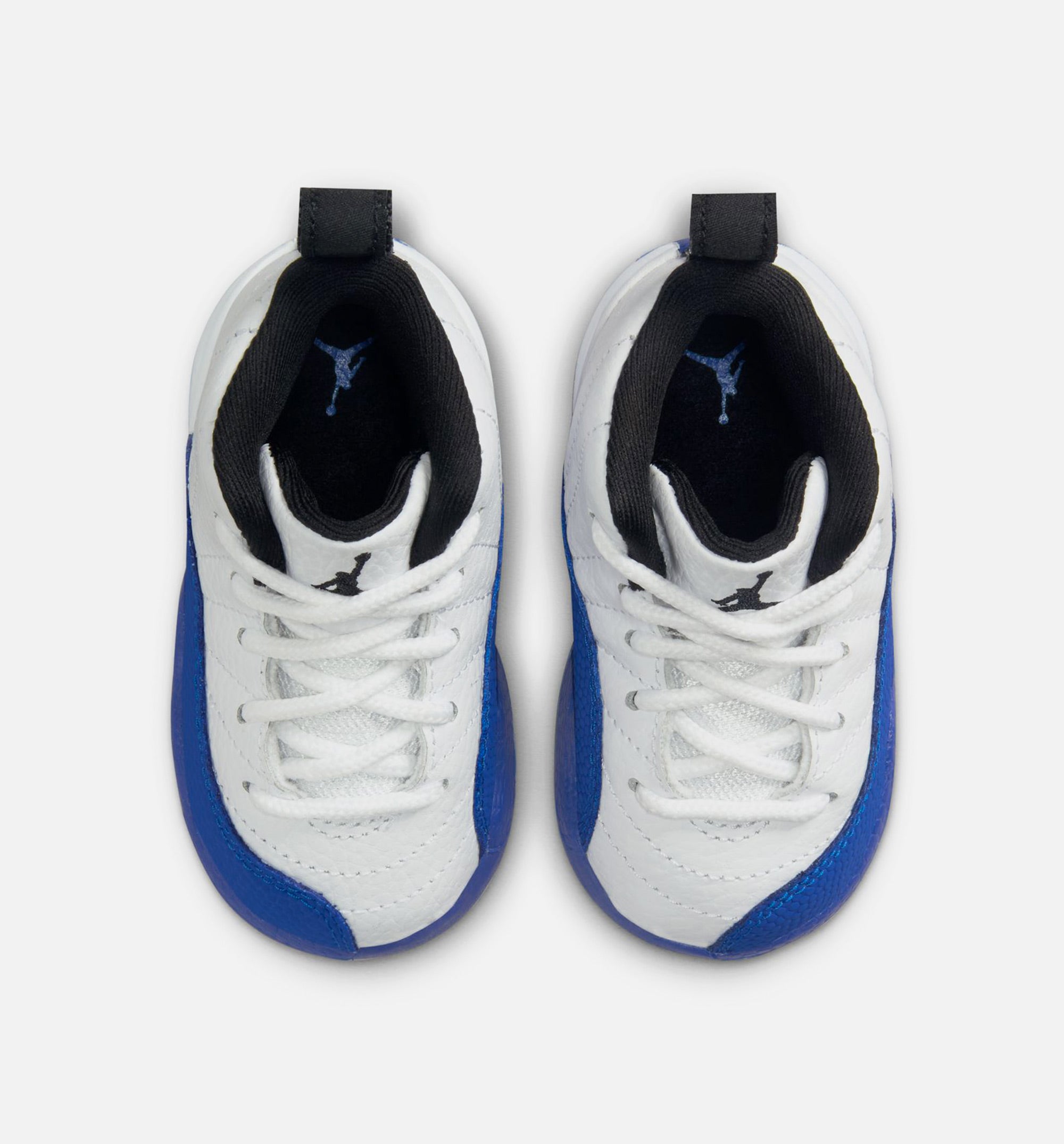 Air Jordan 12 Retro White and Game Royal Infant Toddler Lifestyle Shoe - White/Black/Game Royal、mySite、dreamappss