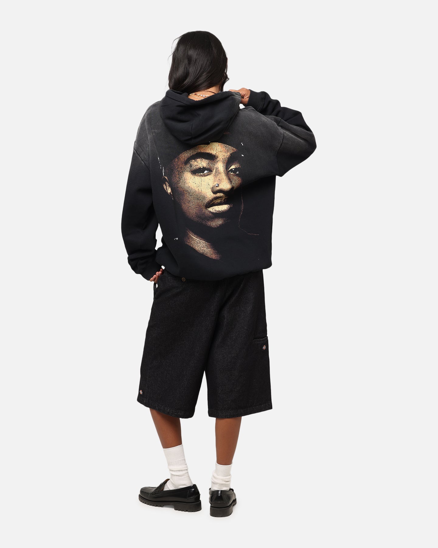 Tupac Super Fade Hoodie Washed Black、mySite、zt4zffjzw