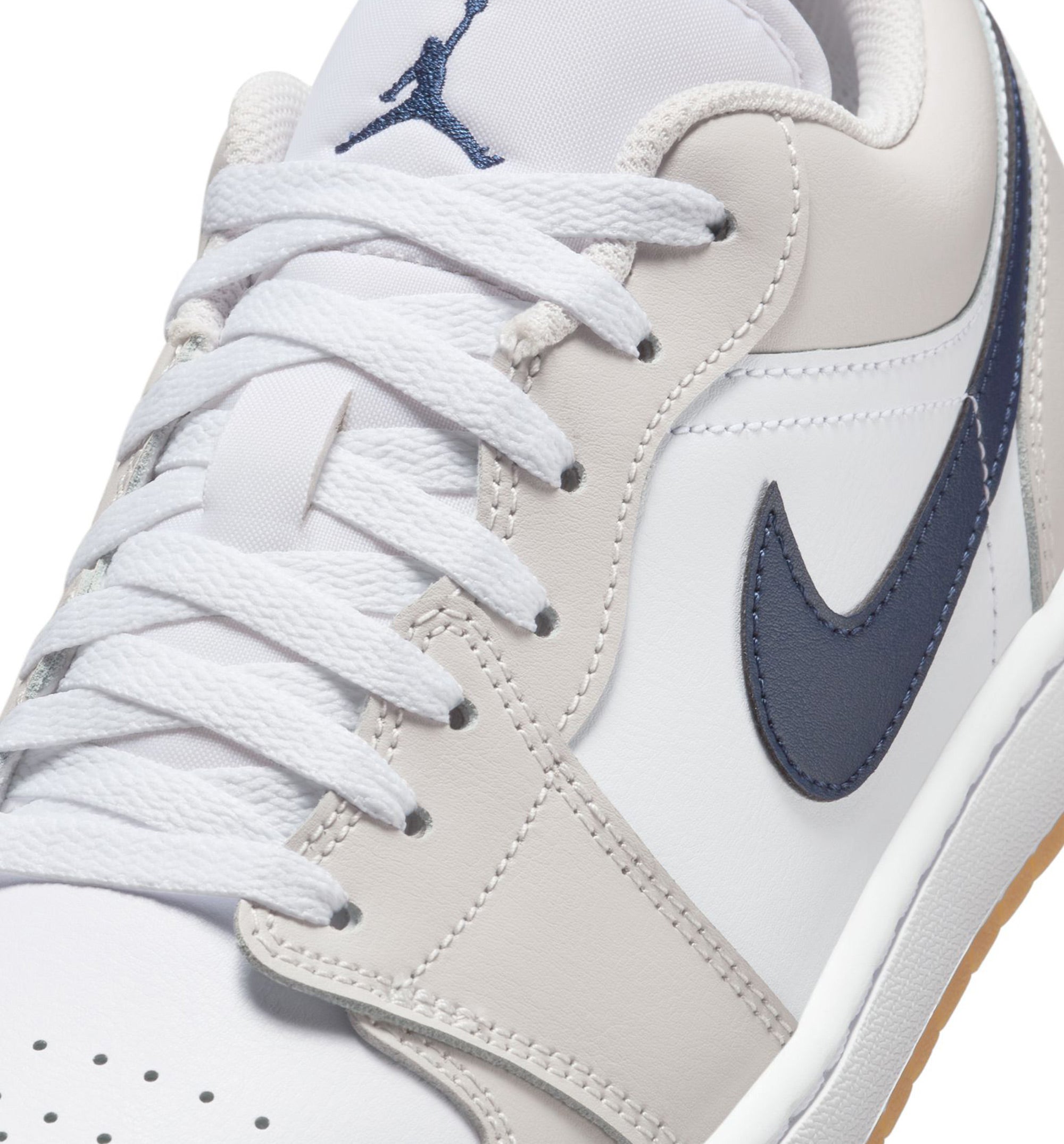 Air Jordan 1 Low Retro Mens Lifestyle Shoe - White/Neutral Grey/Gum Medium Brown/Midnight Navy、mySite、dreamappss