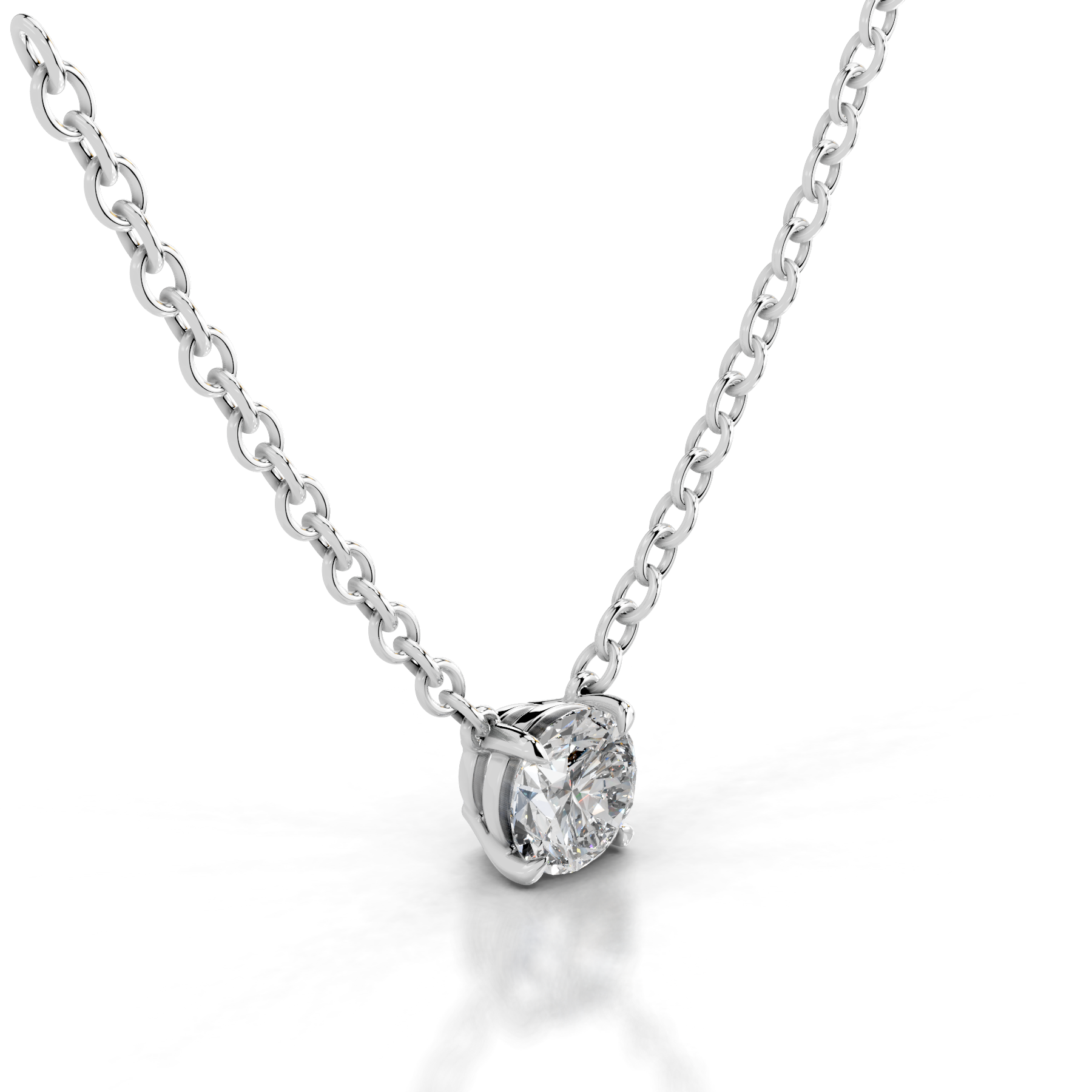 Mary Diamond Pendant (2 Carat) -14K White Gold、mySite、hinf8tx79