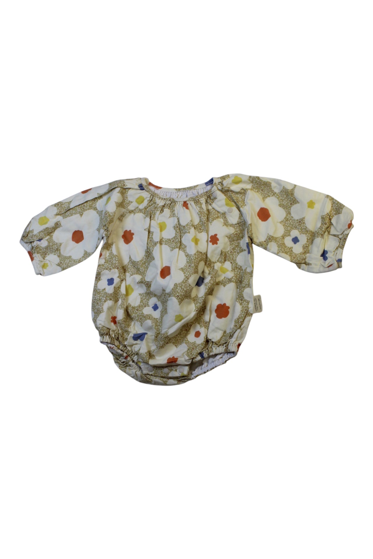 Mimi Mono Floral Long Sleeve Romper 12-18M、mySite、g9winljtr