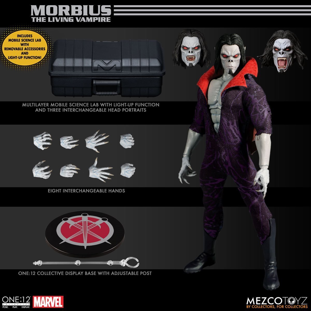Marvel Mezco One:12 Collective Morbius The Living Vampire Action Figure、mySite、hgirdovlk