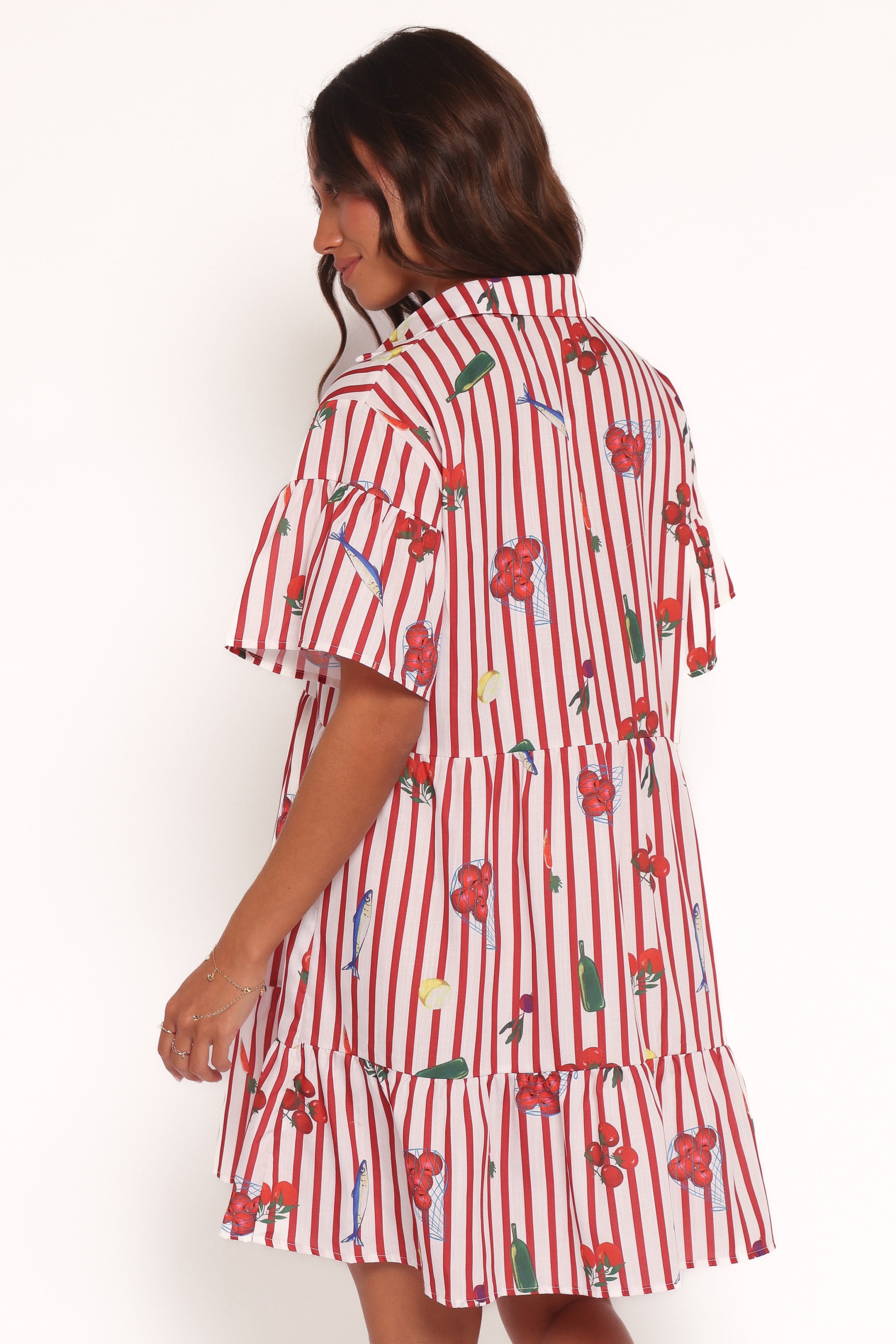  Peachy Mini Dress - Red Picnic Stripe、mySite、sugarbowlscore