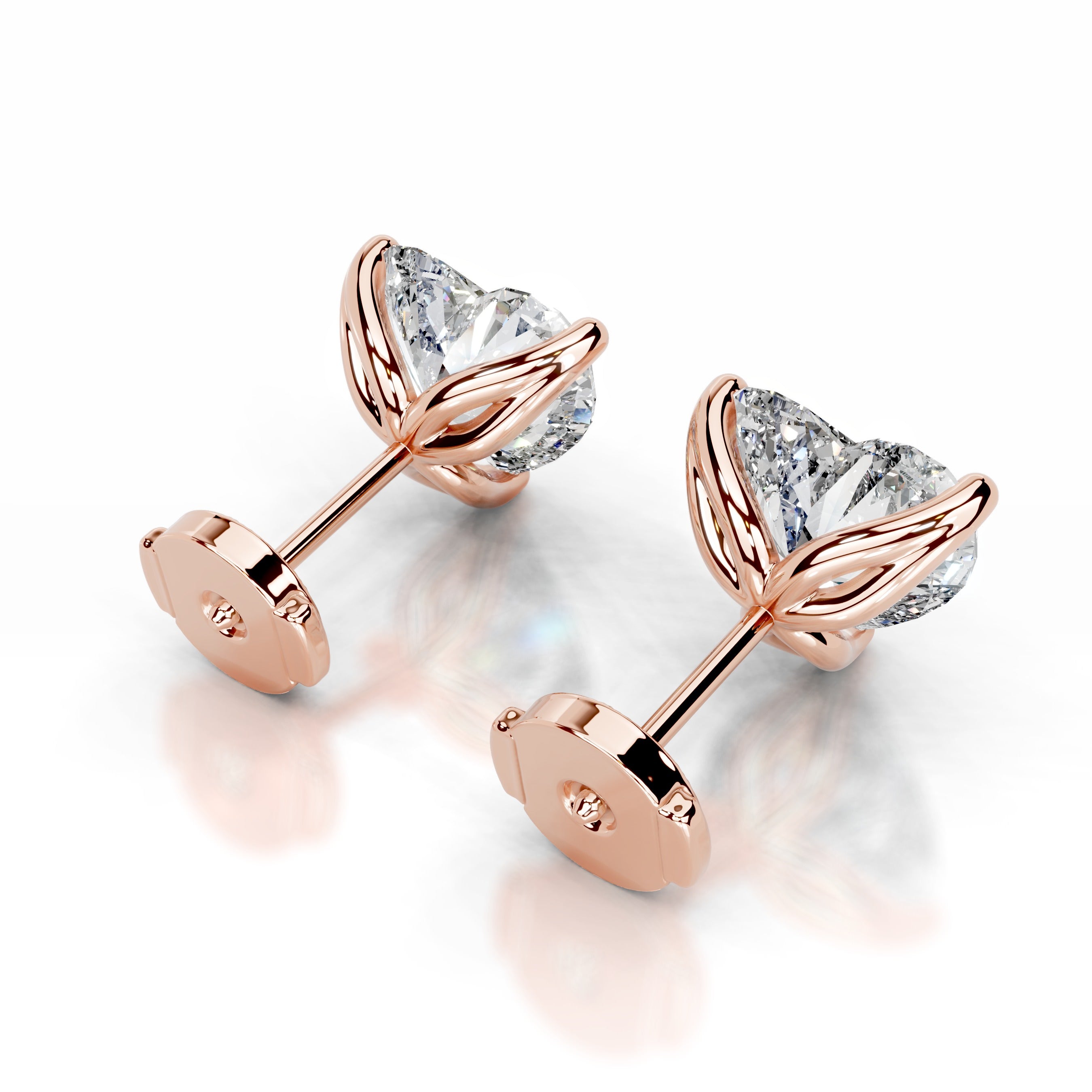 Doris Diamond Studs Earrings - 14K Rose Gold、mySite、hinf8tx79