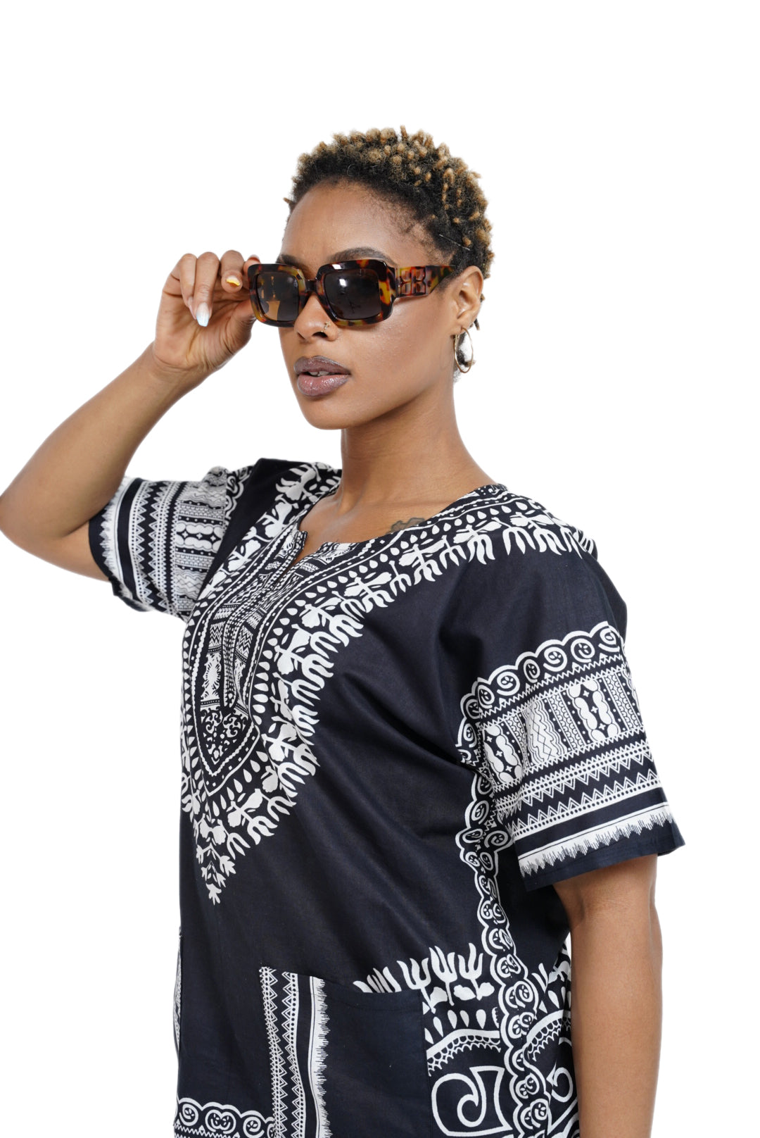 Dupsie's African Print Unisex Dashiki Shirt Suitable for Festivals, Concerts, Cruises, Outdoor Events DP3578、mySite、solidvoid