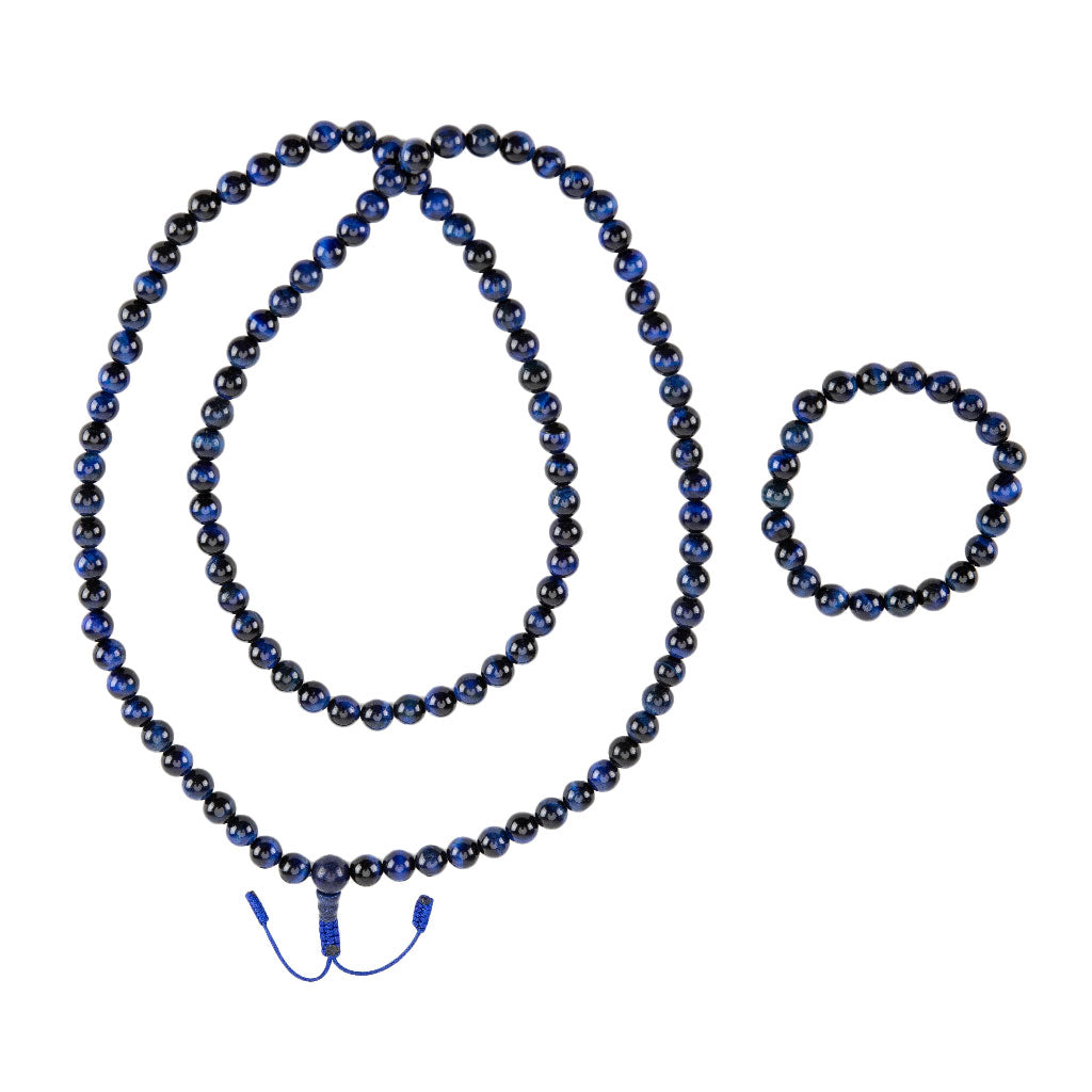 Blue Tiger Eye Mala and Bracelet、mySite、topwebapps