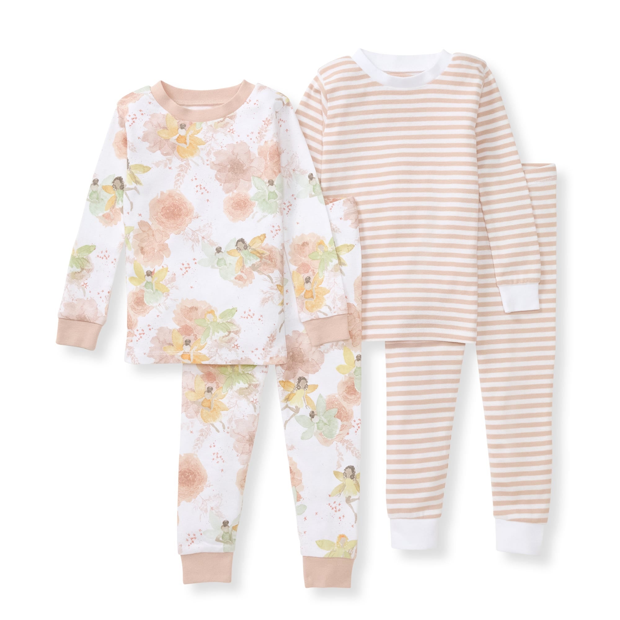 Fairy Floral Organic Cotton 2-Piece Girl Pajamas - 2 Pack、mySite、g9winljtr