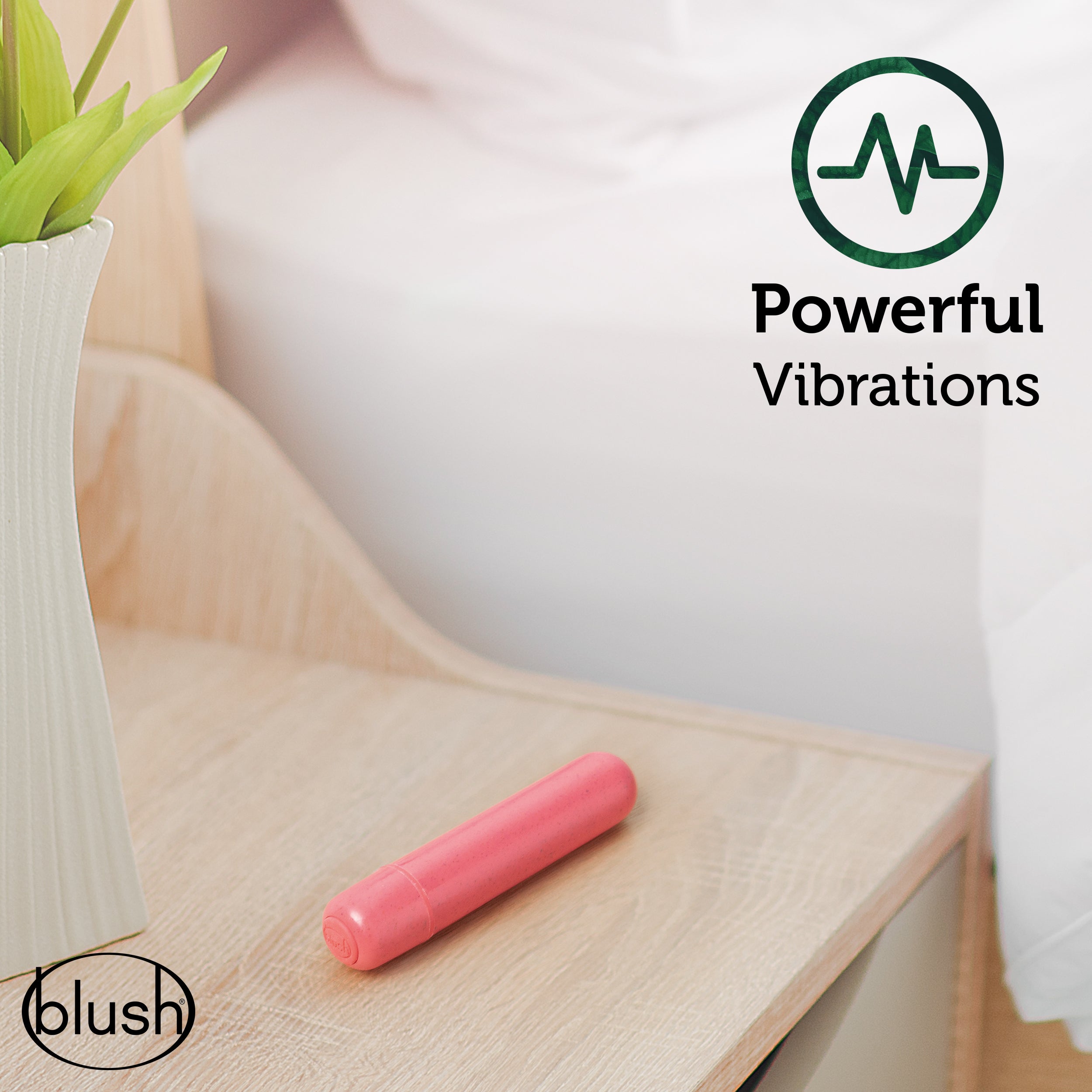 Gaia® By Blush | Eco Bullet: Plant-Based 4 Smooth Waterproof Bullet Vibrator in Pink - Made from Sustainable BioFeel™、mySite、bottomscart
