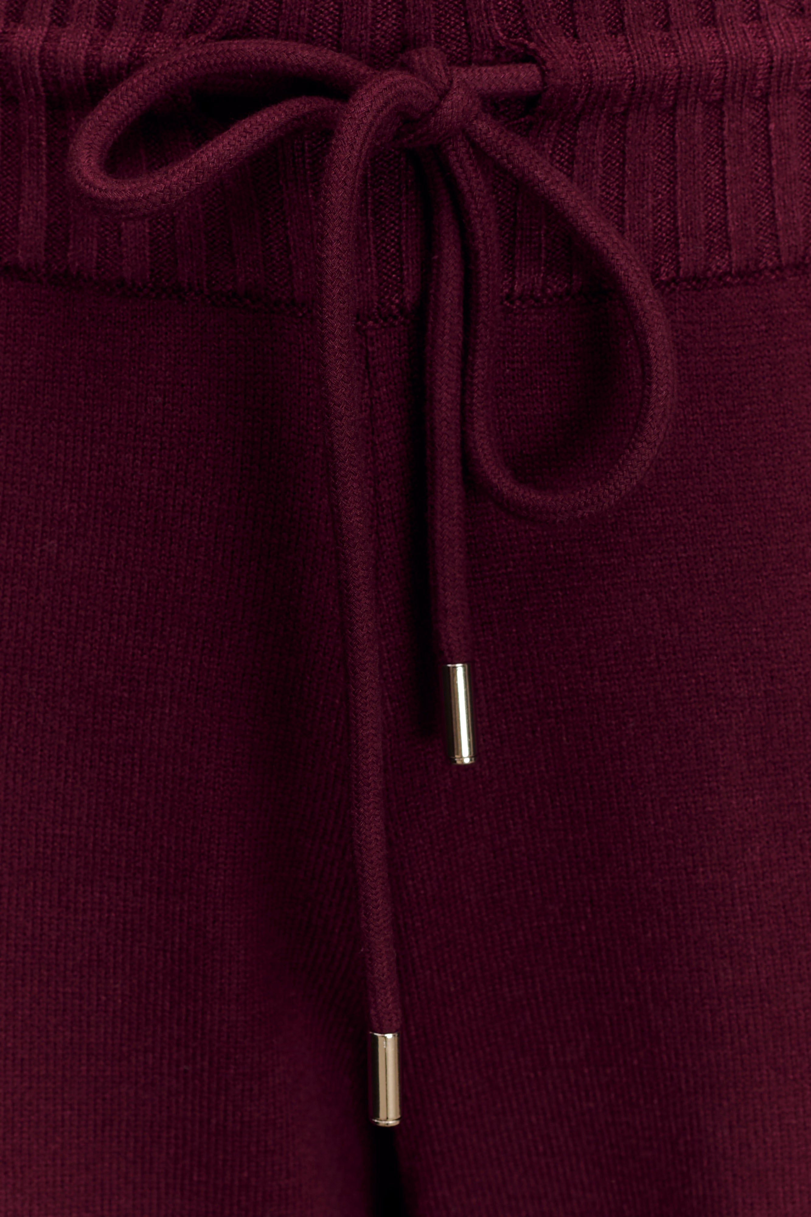 Natalya Knit Wide Leg Pants - Merlot、mySite、solidvoid