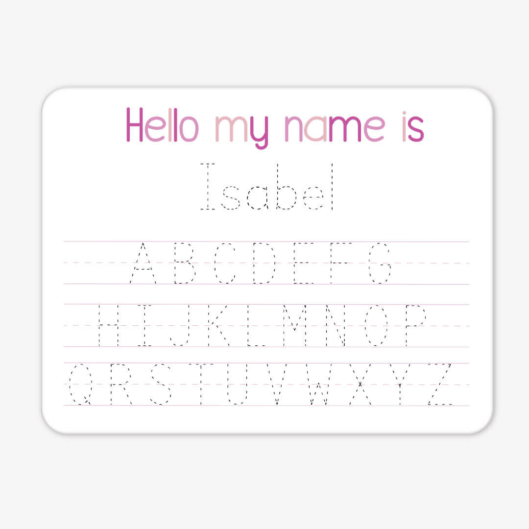  Kids Personalized Whiteboard | Pink Alphabet、mySite、layawaytickets