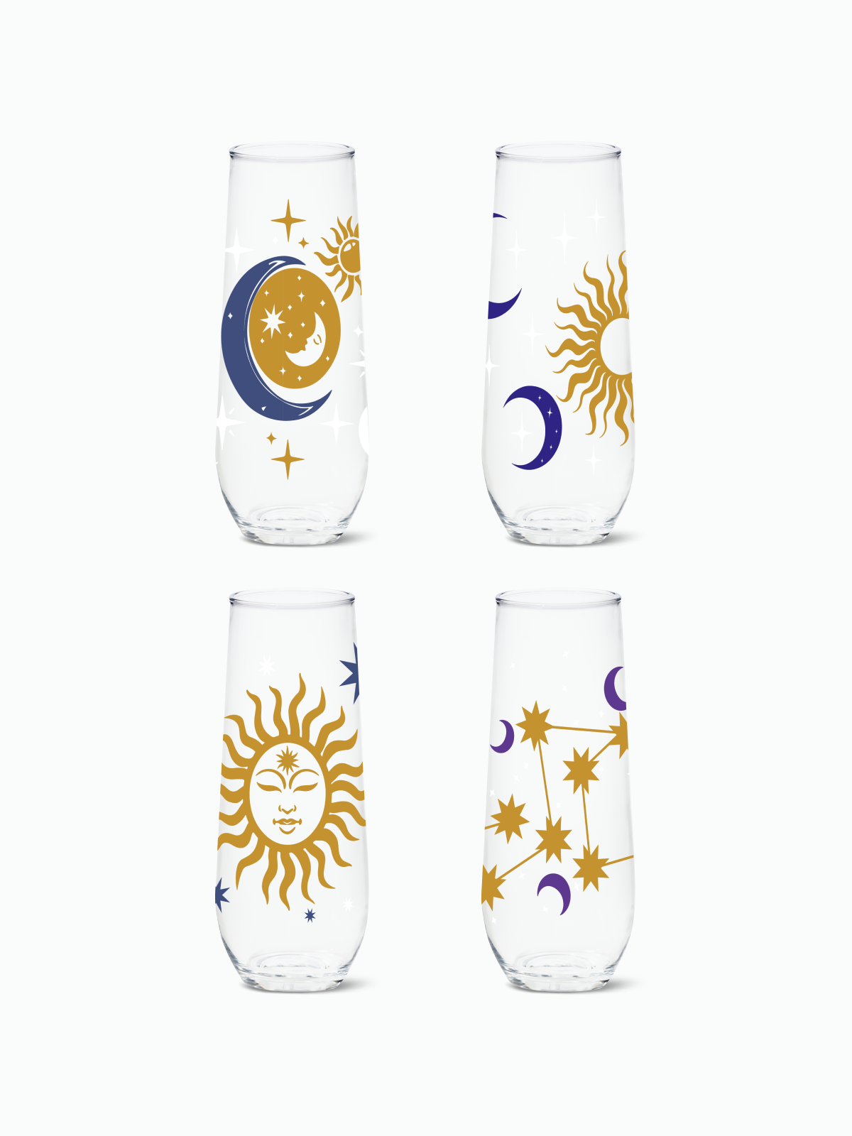 Celestial Sky 2.0 - RESERVE 9oz Stemless Champagne Tritan Copolyester Glass、mySite、camillekostekn