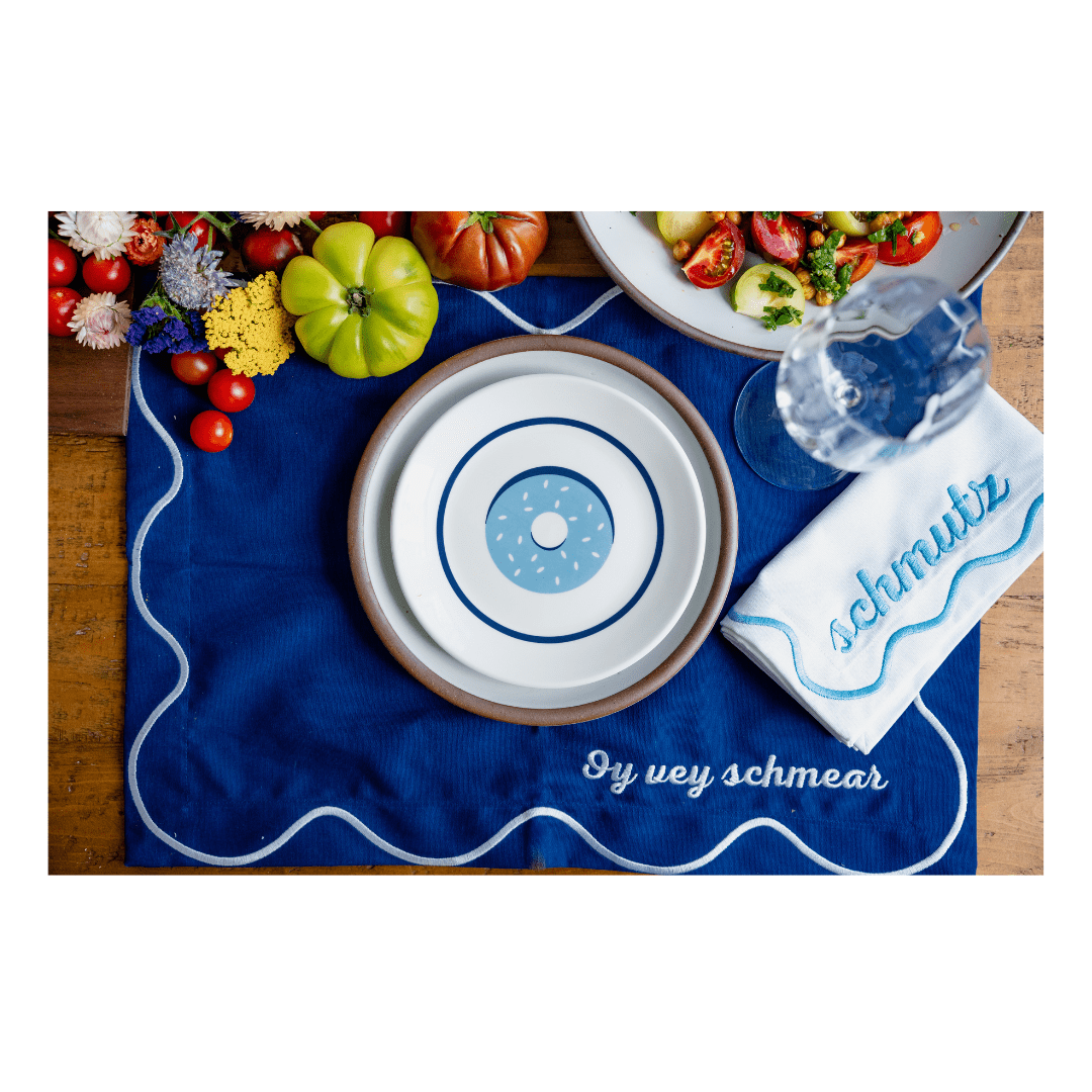 Time to Nosh Placemats - Set of 4 - (Blue or White)、mySite、topwebapps