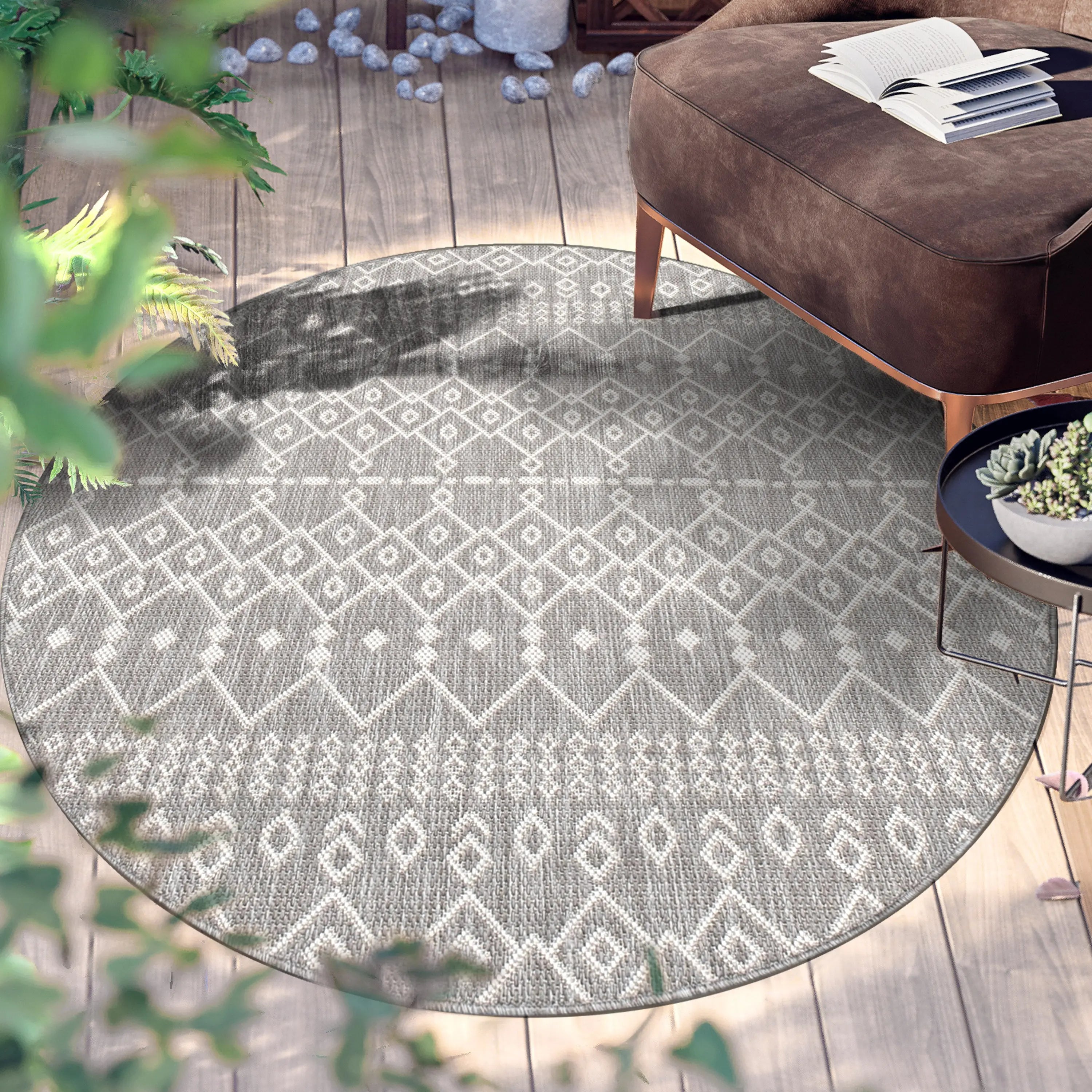 Nord Moroccan Tribal Indoor Outdoor Light Grey Flatweave Rug、mySite、gigharbornorthrealestate