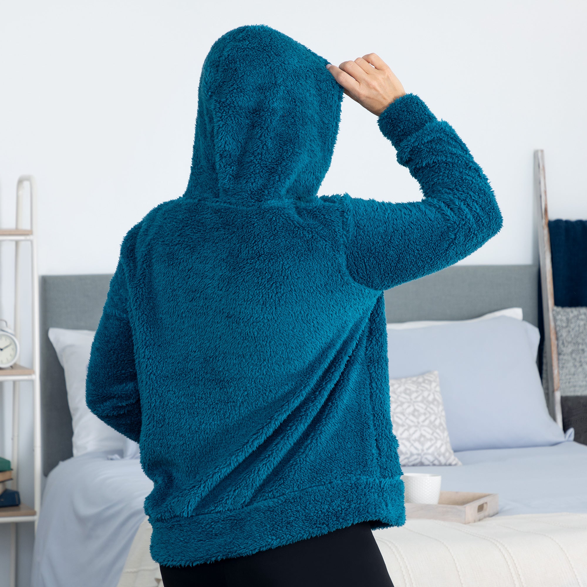 Purple Paws Plush Sherpa Fleece Quarter Zip Hoodie、mySite、camillekostekn