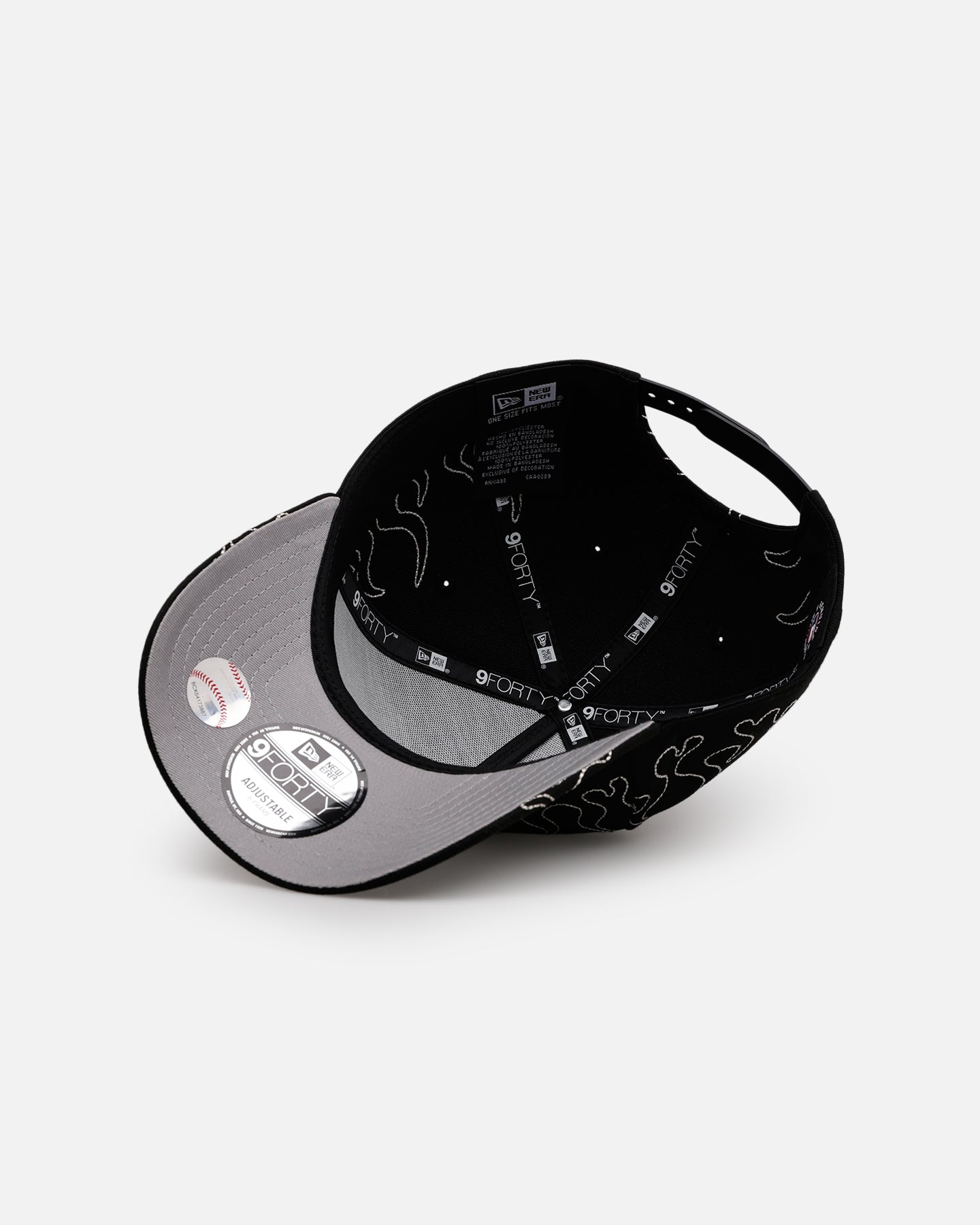 New Era Los Angeles Dodgers 'Outline Flames' 9FORTY A-Frame Snapback Black、mySite、zt4zffjzw