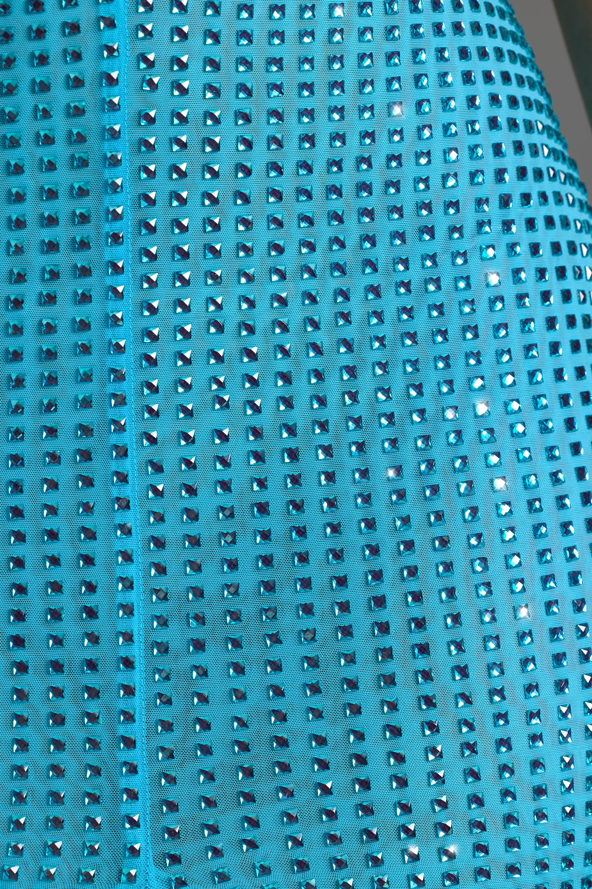 Embellished Cut-Out Halterneck Maxi Dress in Aqua Blue、mySite、solidvoid