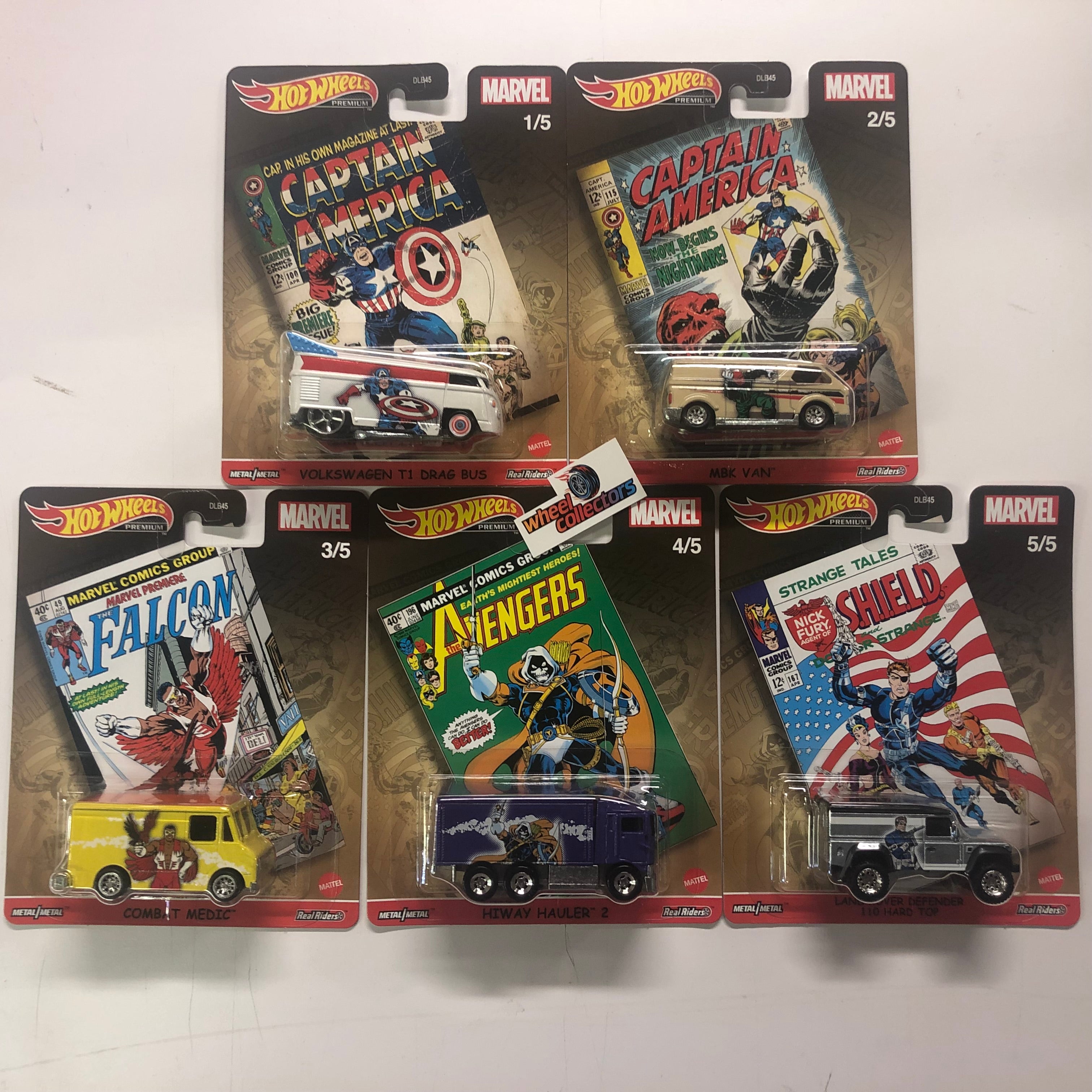 5 Car Set * 2021 Hot Wheels Pop Culture MARVEL Series、mySite、hgirdovlk