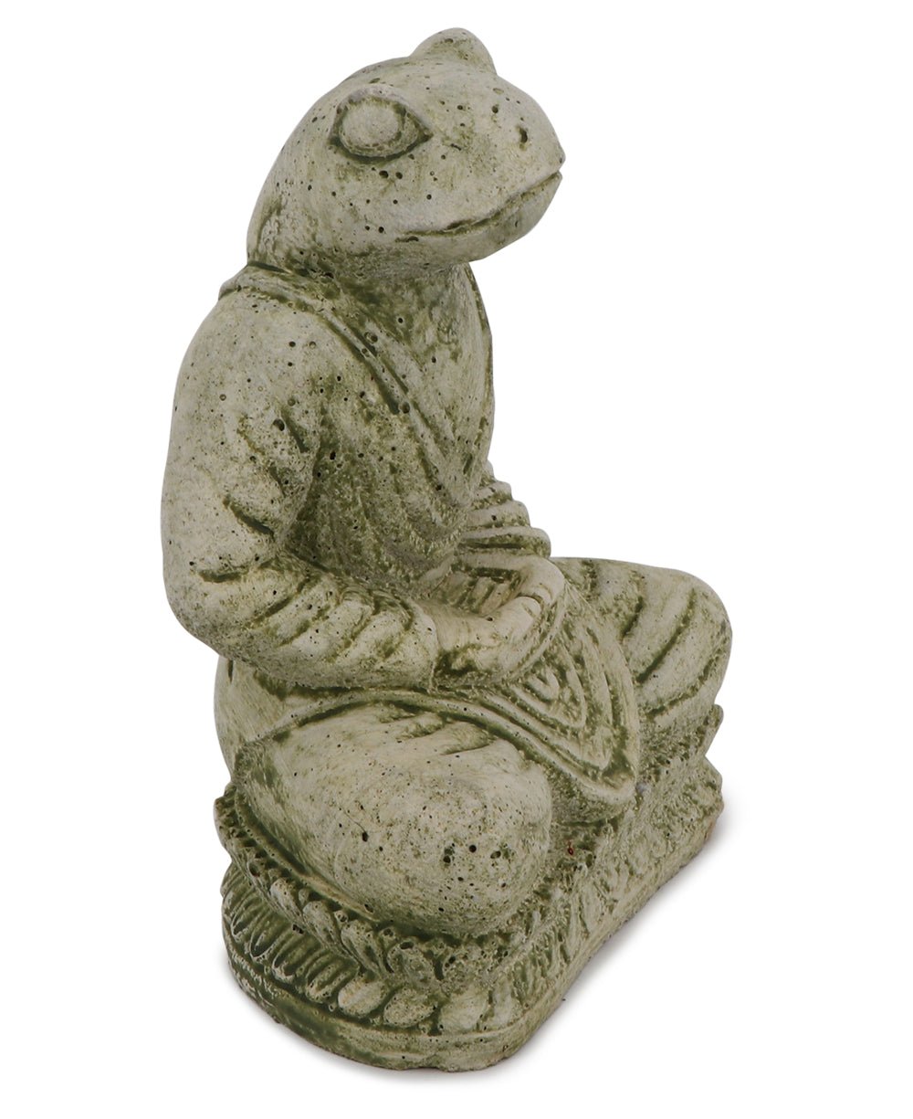 Cast Stone Meditating Zen Frog Statue USA Made、mySite、topwebapps