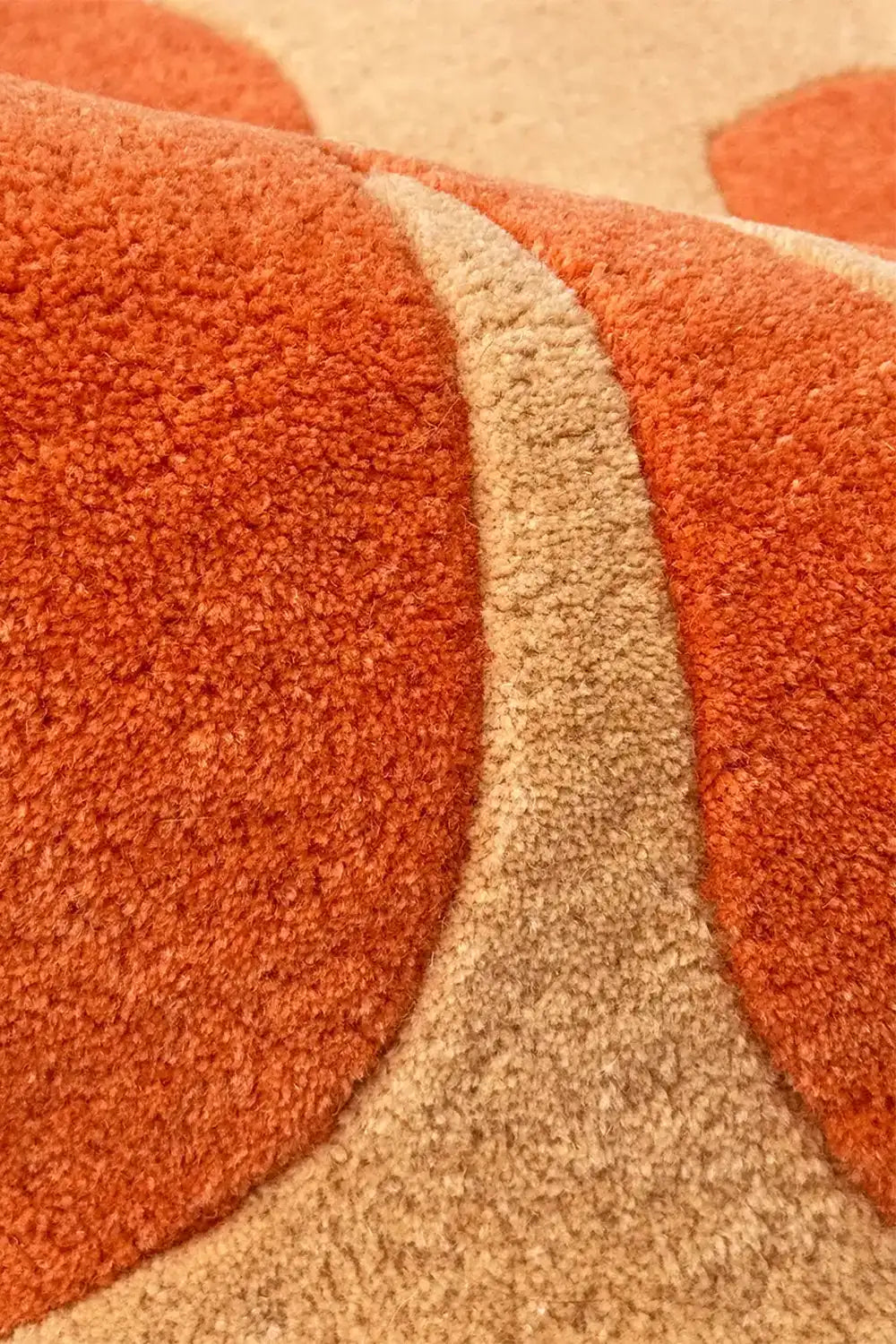 Abstract Floral Hand Tufted New Zealand Wool Rug、mySite、gigharbornorthrealestate