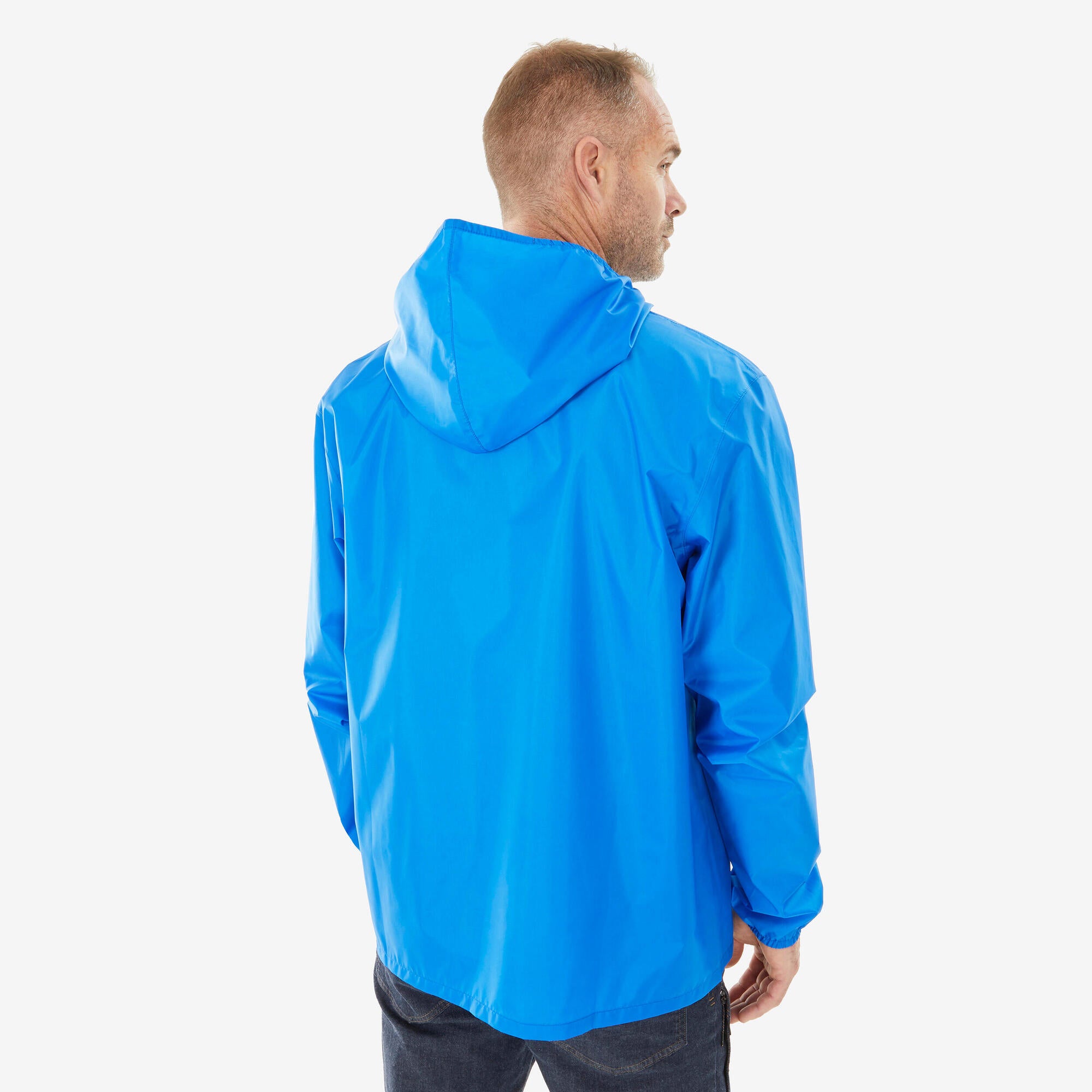 Quechua Men's Raincut Half-Zip Waterproof Rain Jacket