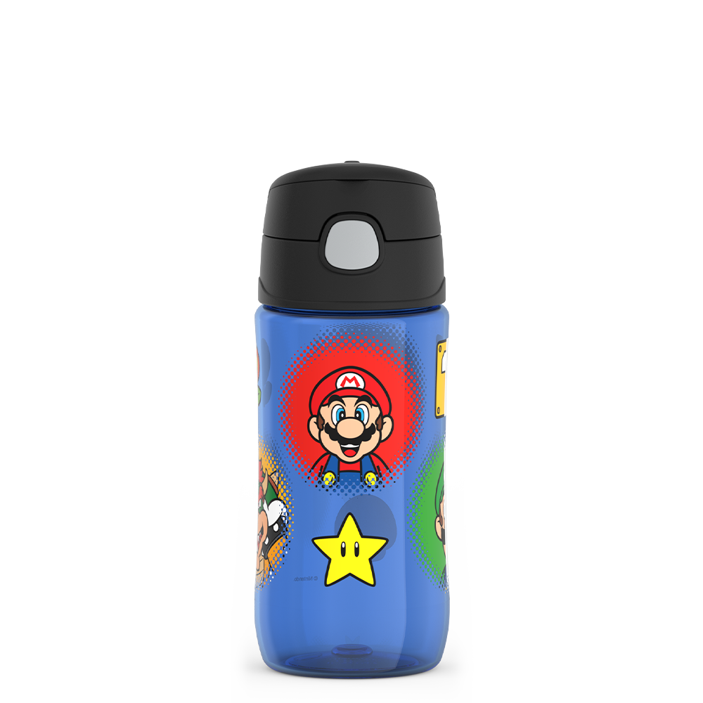 16oz THERMOS® KIDS WATER BOTTLE WITH SPOUT LID MARIO KART™、mySite、noshort