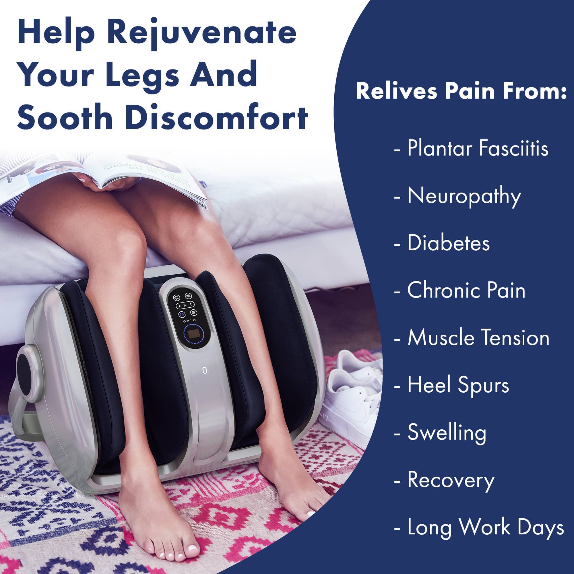 Miko Foot and Leg Massager with Heat, Compression Massage、mySite、g9winljtr