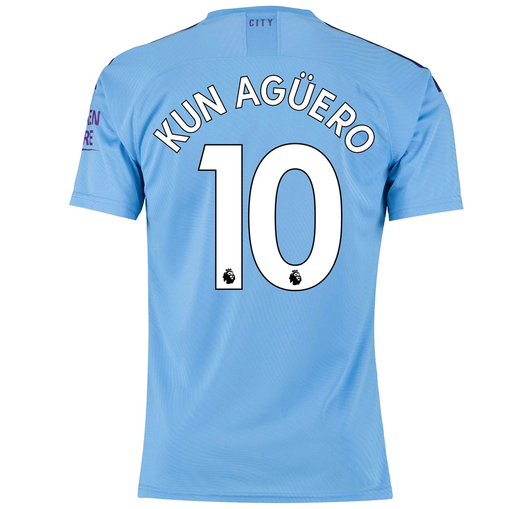 2019/20 Manchester City Kun Aguero #10 Home Official Nameset、mySite、bottomscart