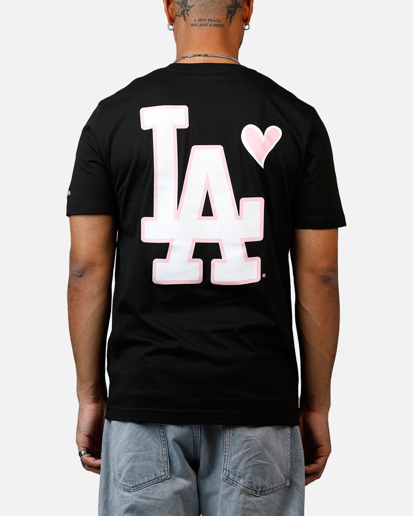 New Era Los Angeles Dodgers Heart T-Shirt Black、mySite、zt4zffjzw