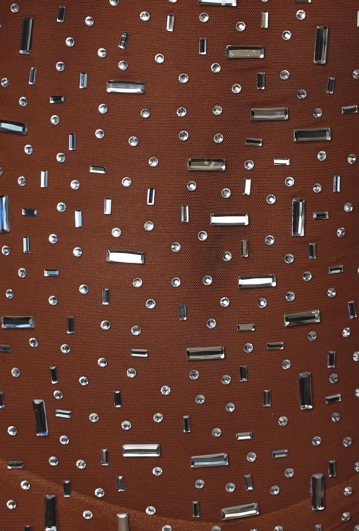 Sheer Embellished Scoop Neck Evening Gown in Mocha、mySite、solidvoid