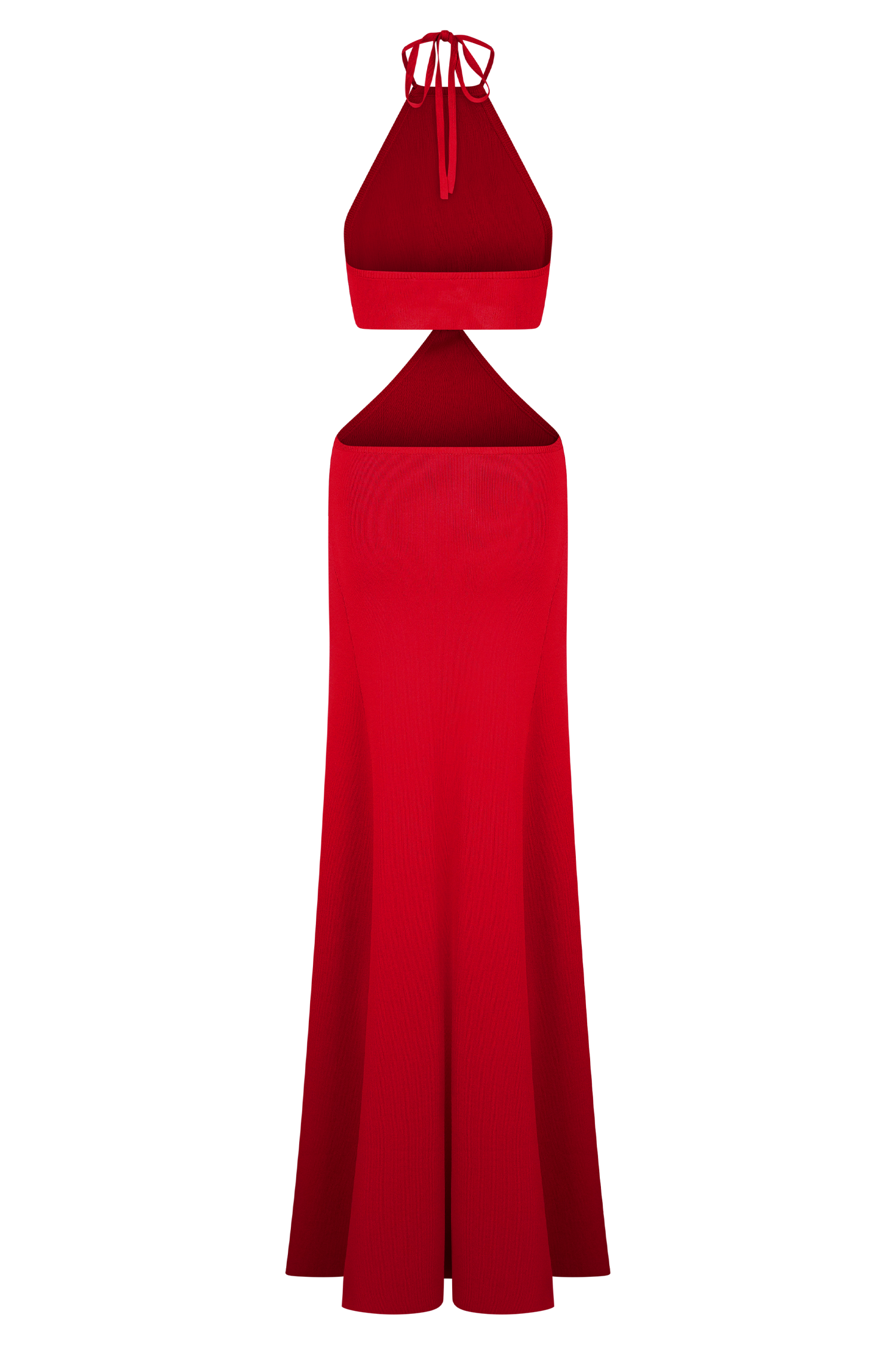 Marlowe Halter Knit Maxi Dress - Red、mySite、solidvoid