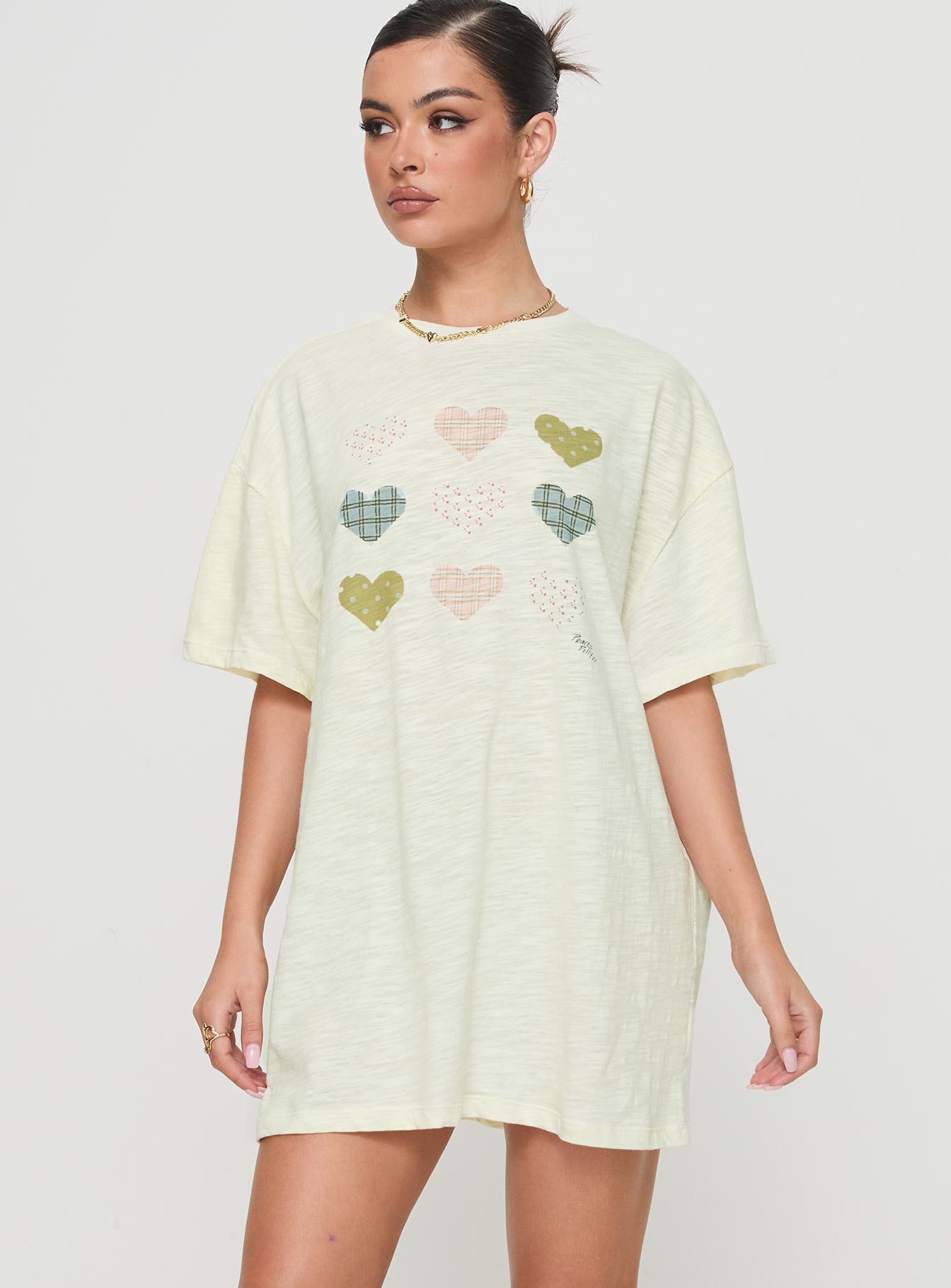 Heart Strong Nightie Sleep Dress Multi、mySite、solidvoid