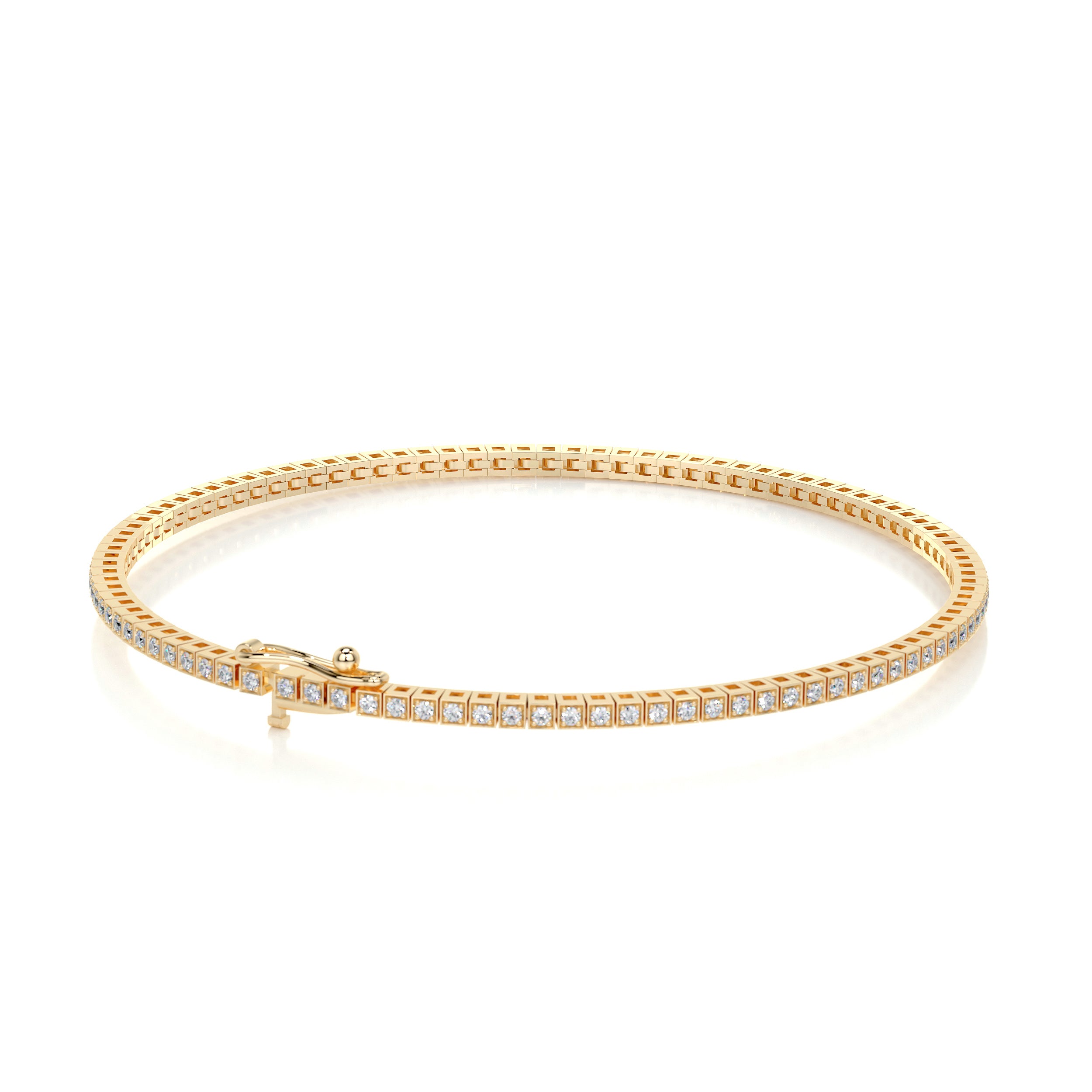 Lee Diamond Lab Grown Tennis Bracelet (1.00 Carat) -18K Yellow Gold、mySite、hinf8tx79