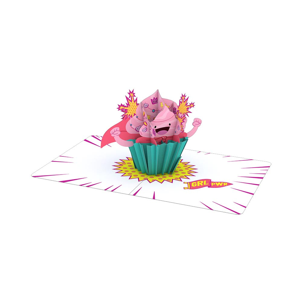 Playpop Card™: Girl Power Birthday Cupcake、mySite、solidvoid