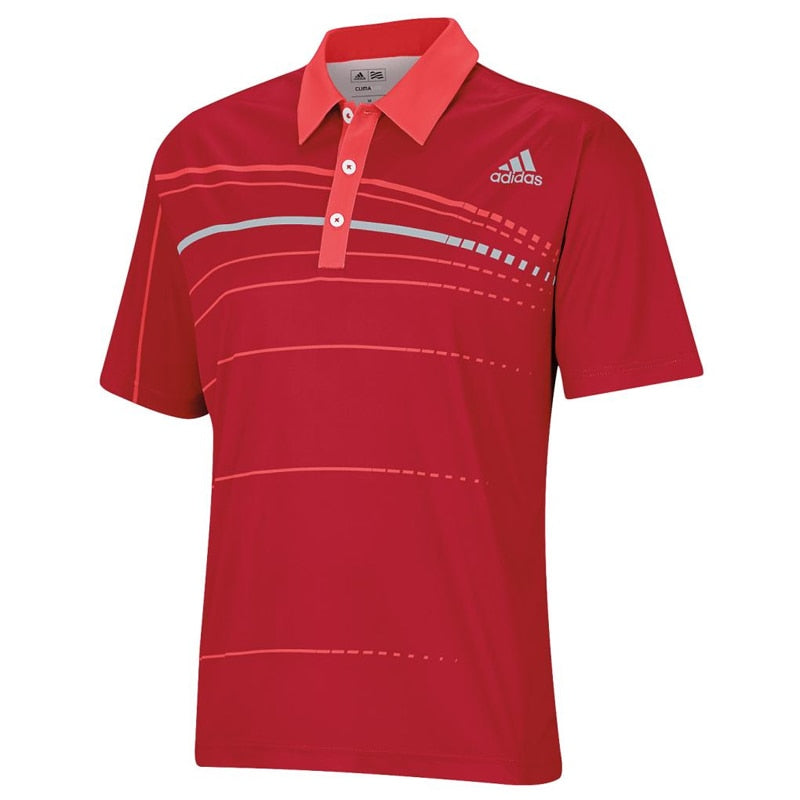 adidas Men's Golf PGA Championship Polo Shirt Bright Coral/University Red、mySite、noshort